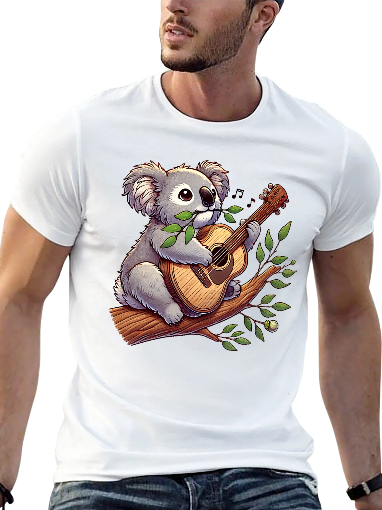 Koala Guitar Player Graphic T-Shirt