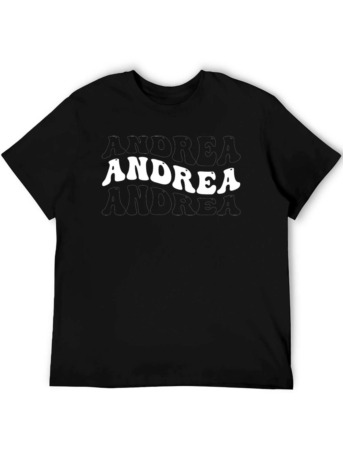 Retro Andrea Graphic Tee - Black Cotton T-Shirt