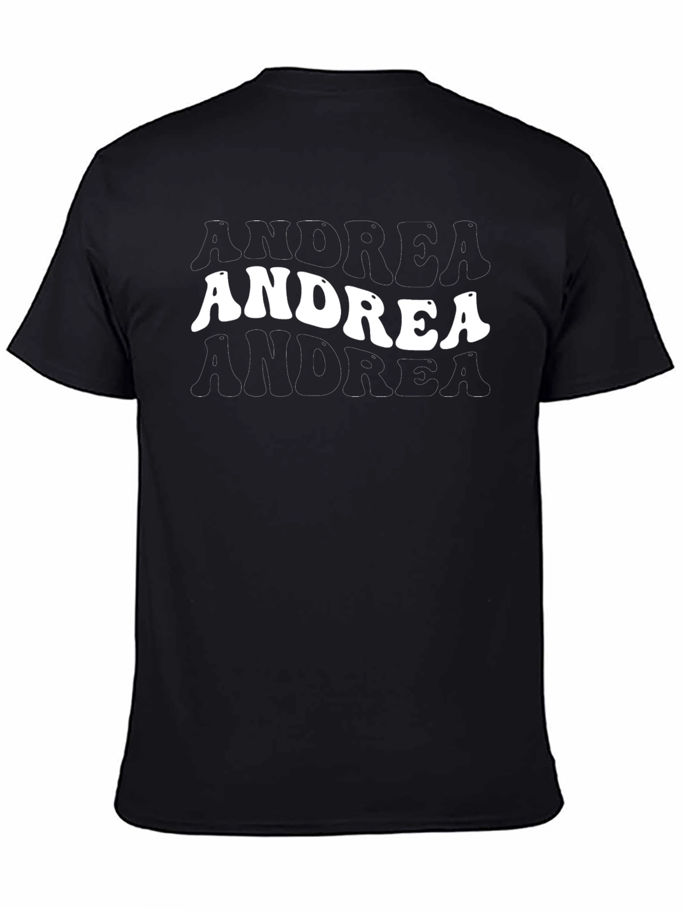 Retro Andrea Graphic Tee - Black Cotton T-Shirt