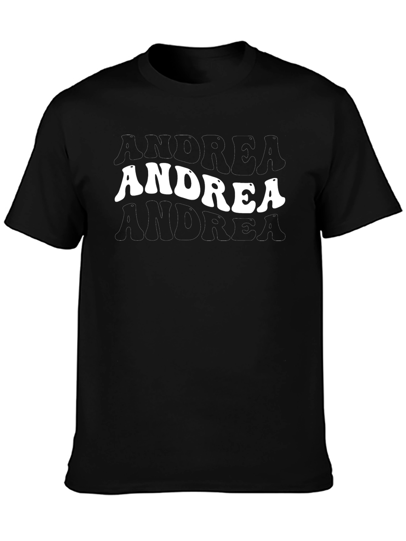 Retro Andrea Graphic Tee - Black Cotton T-Shirt