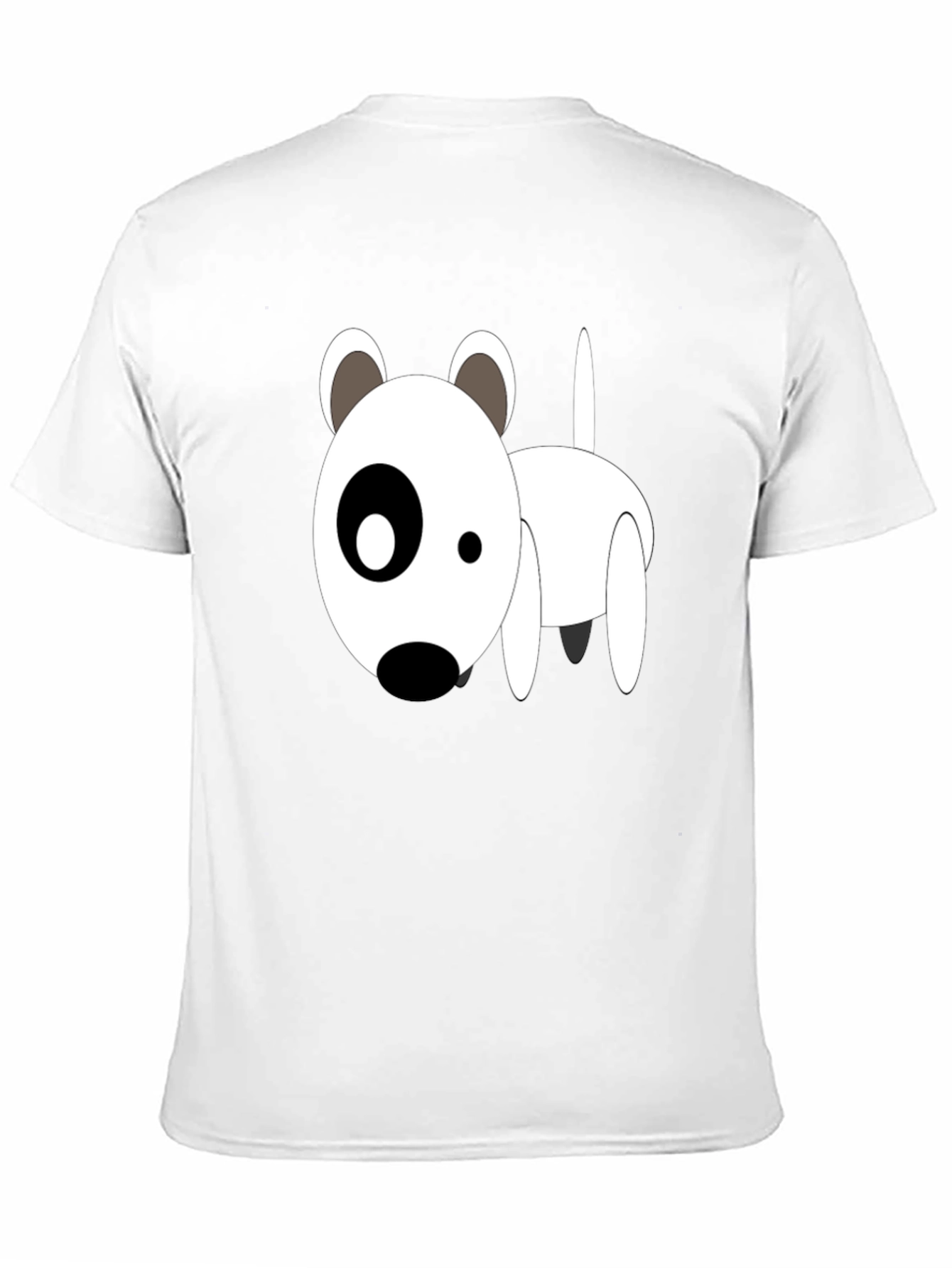 Cartoon Dog Graphic T-Shirt - Black