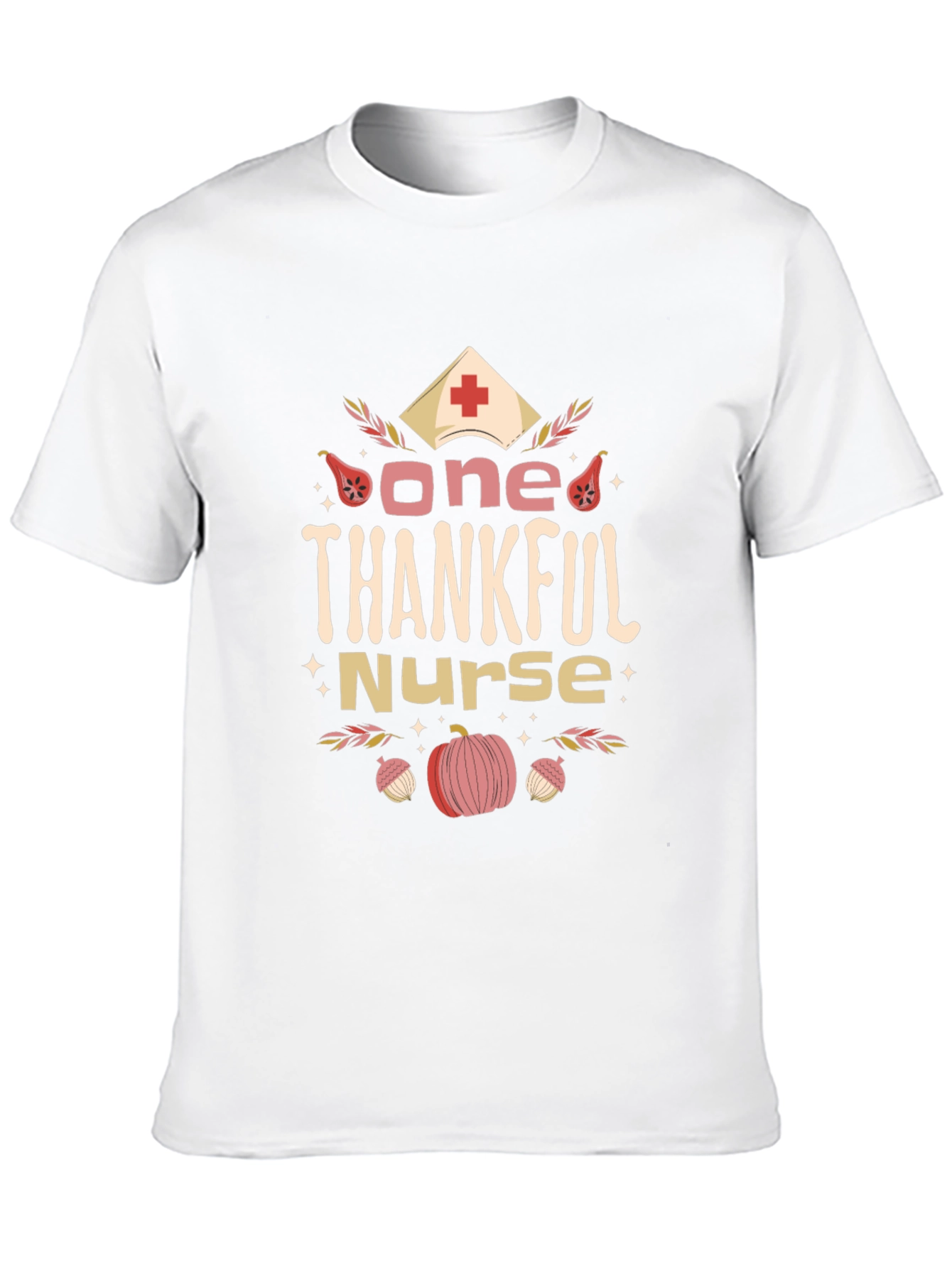 One Thankful Nurse T-Shirt Autumn Thanksgiving Top