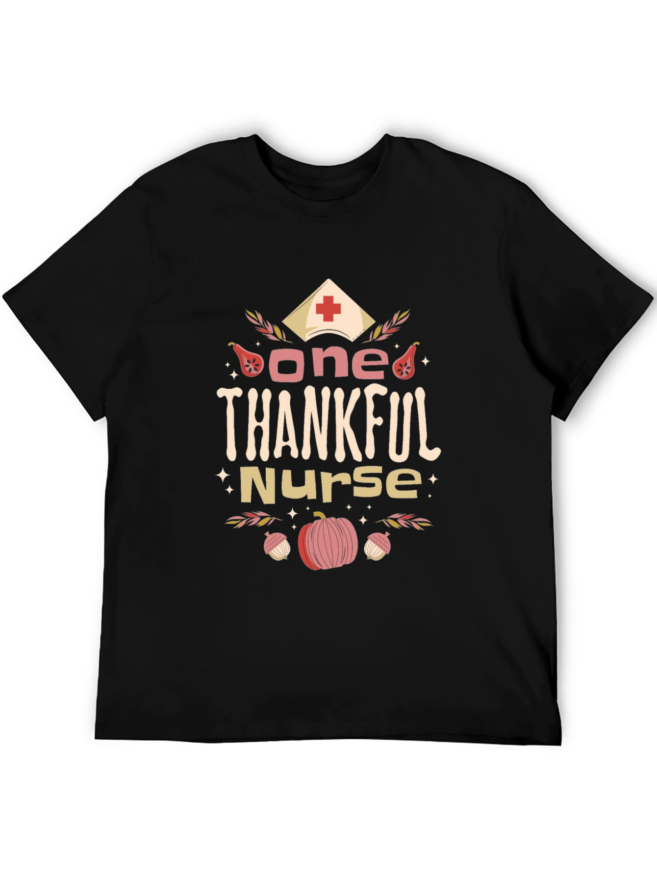 One Thankful Nurse T-Shirt Autumn Thanksgiving Top