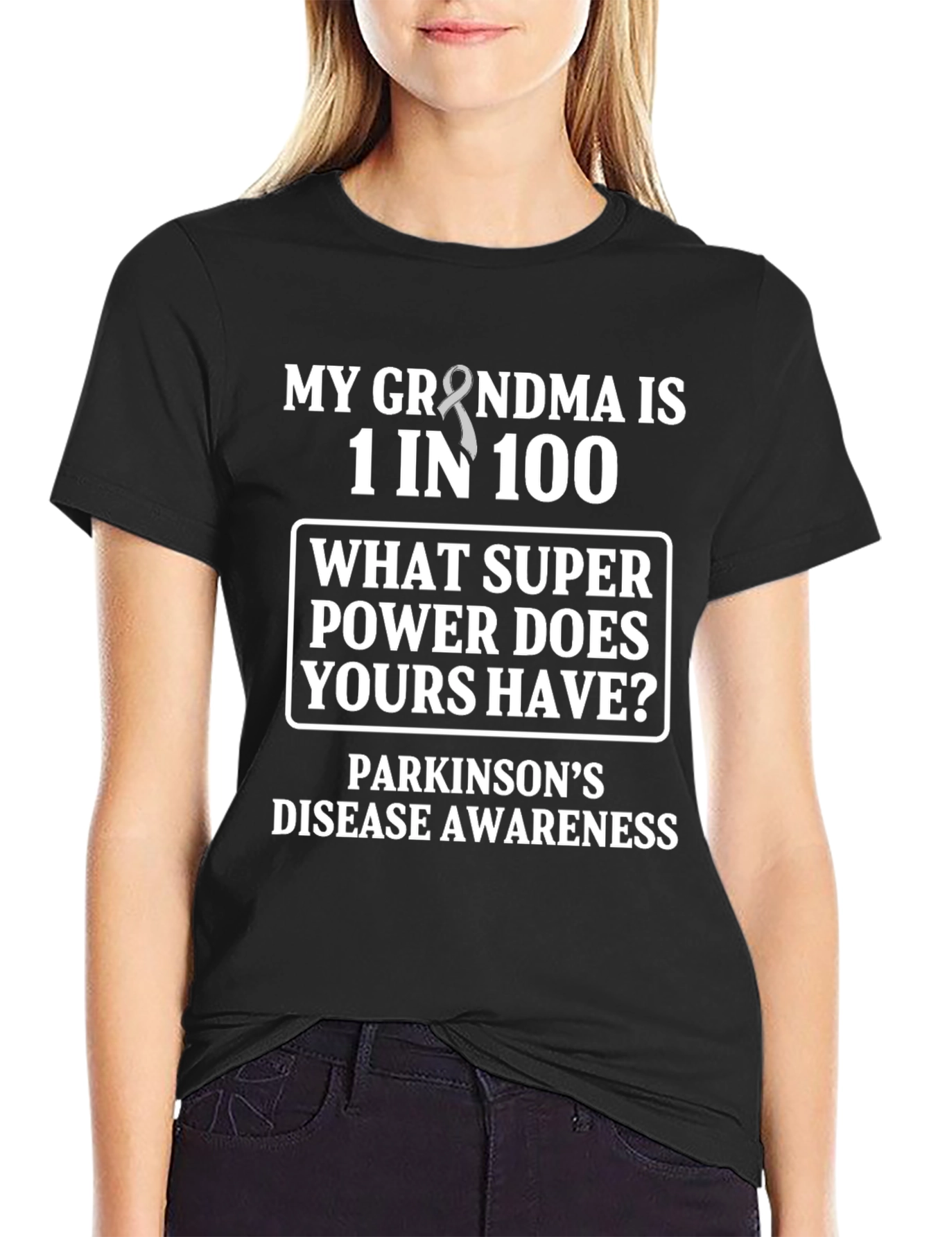 Parkinsons Awareness T-Shirt: My Grandma Is 1 in 100