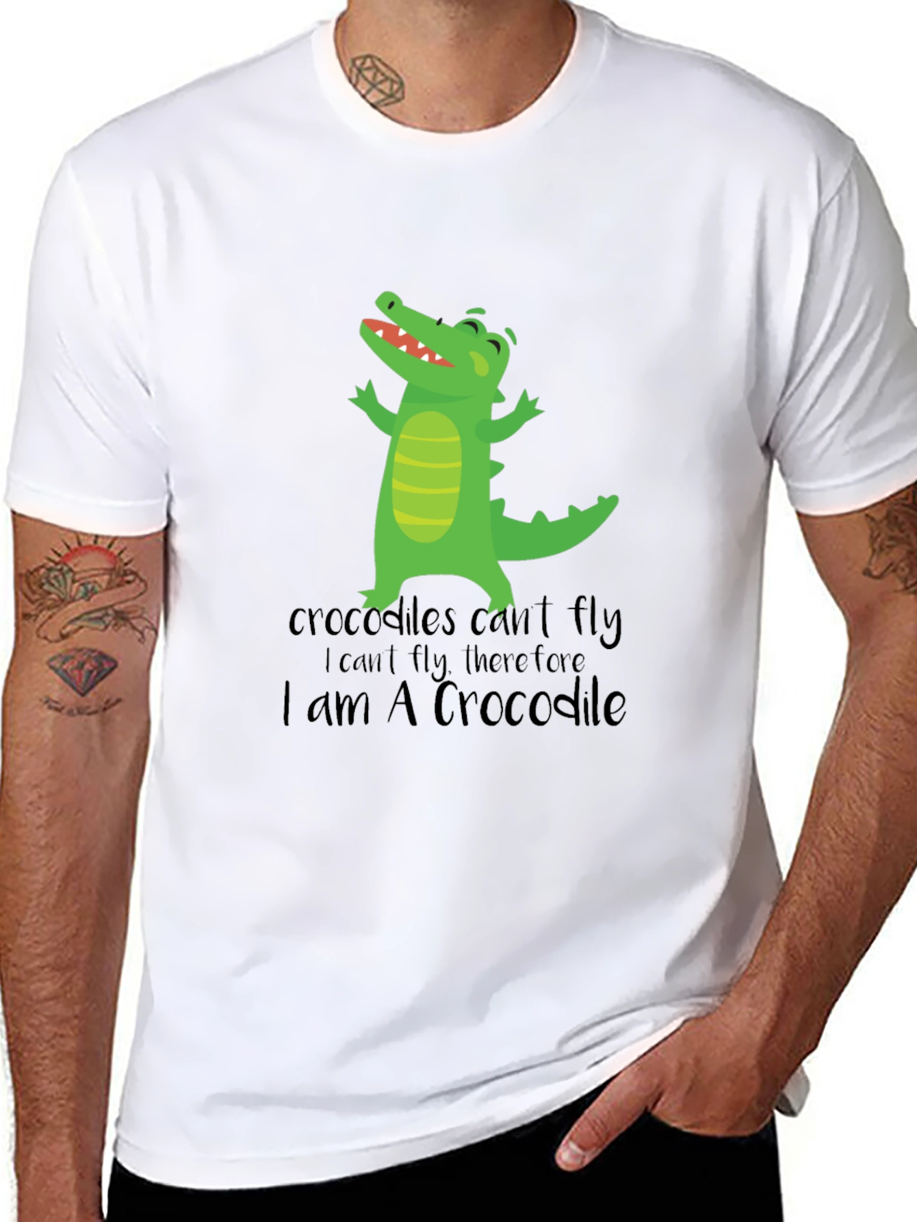 Funny Crocodile Graphic T-Shirt - I am A Crocodile