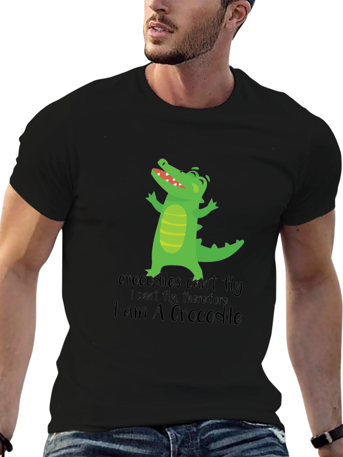 Funny Crocodile Graphic T-Shirt - I am A Crocodile