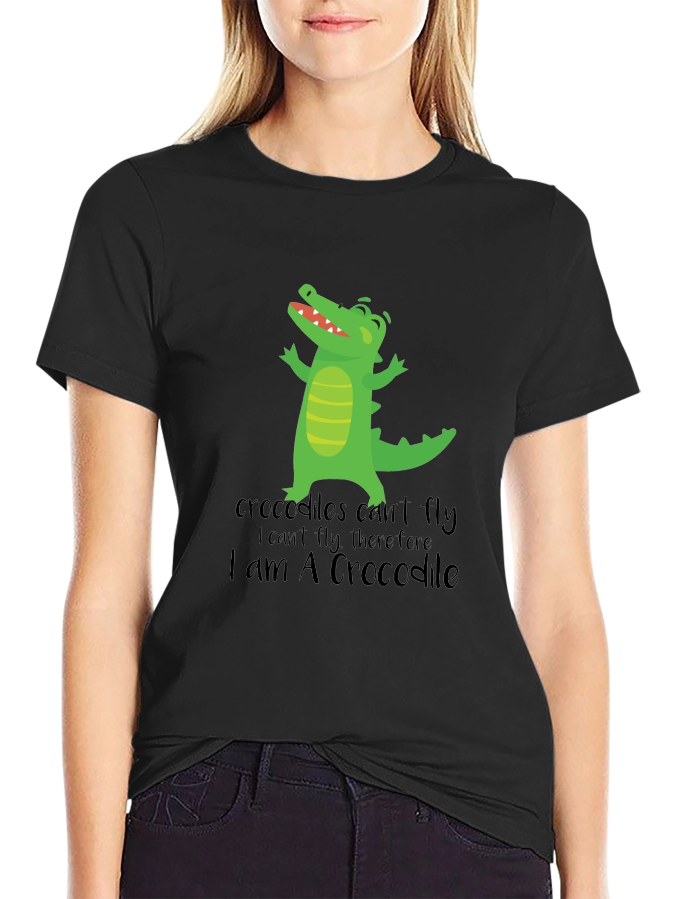 Funny Crocodile Graphic T-Shirt - I am A Crocodile