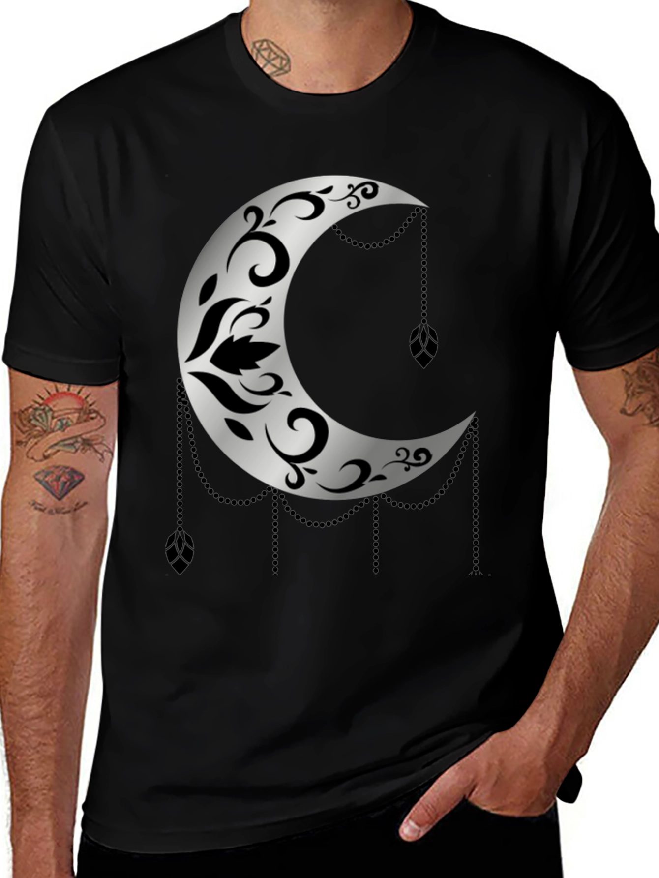 Crescent Moon Graphic Tee - Unique Design