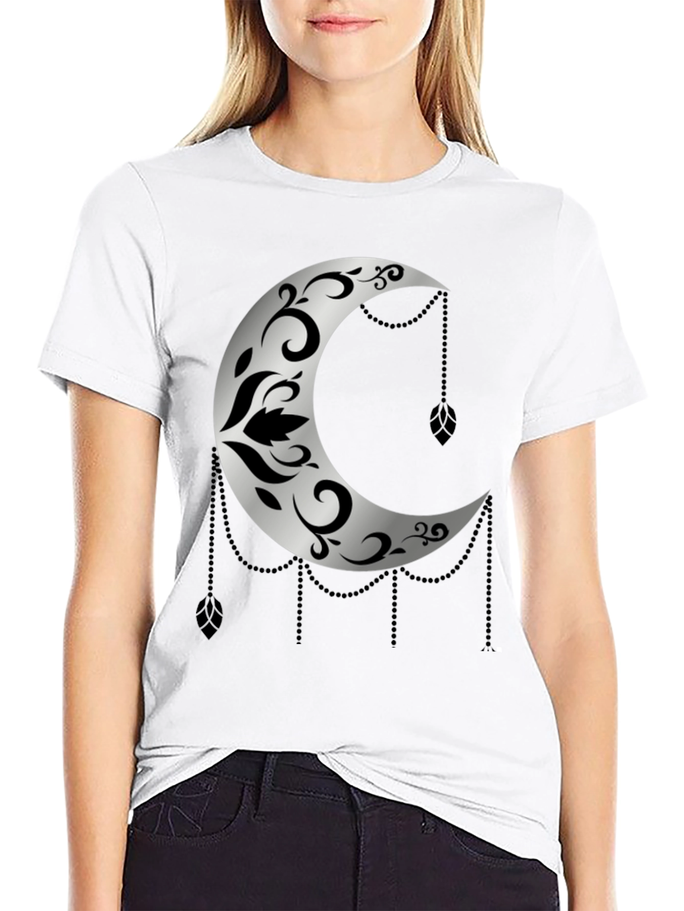 Crescent Moon Graphic Tee - Unique Design