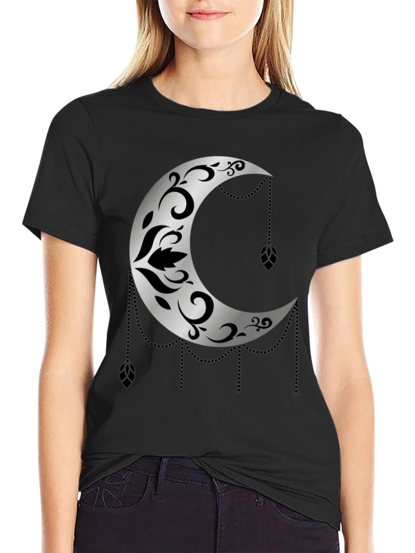 Crescent Moon Graphic Tee - Unique Design