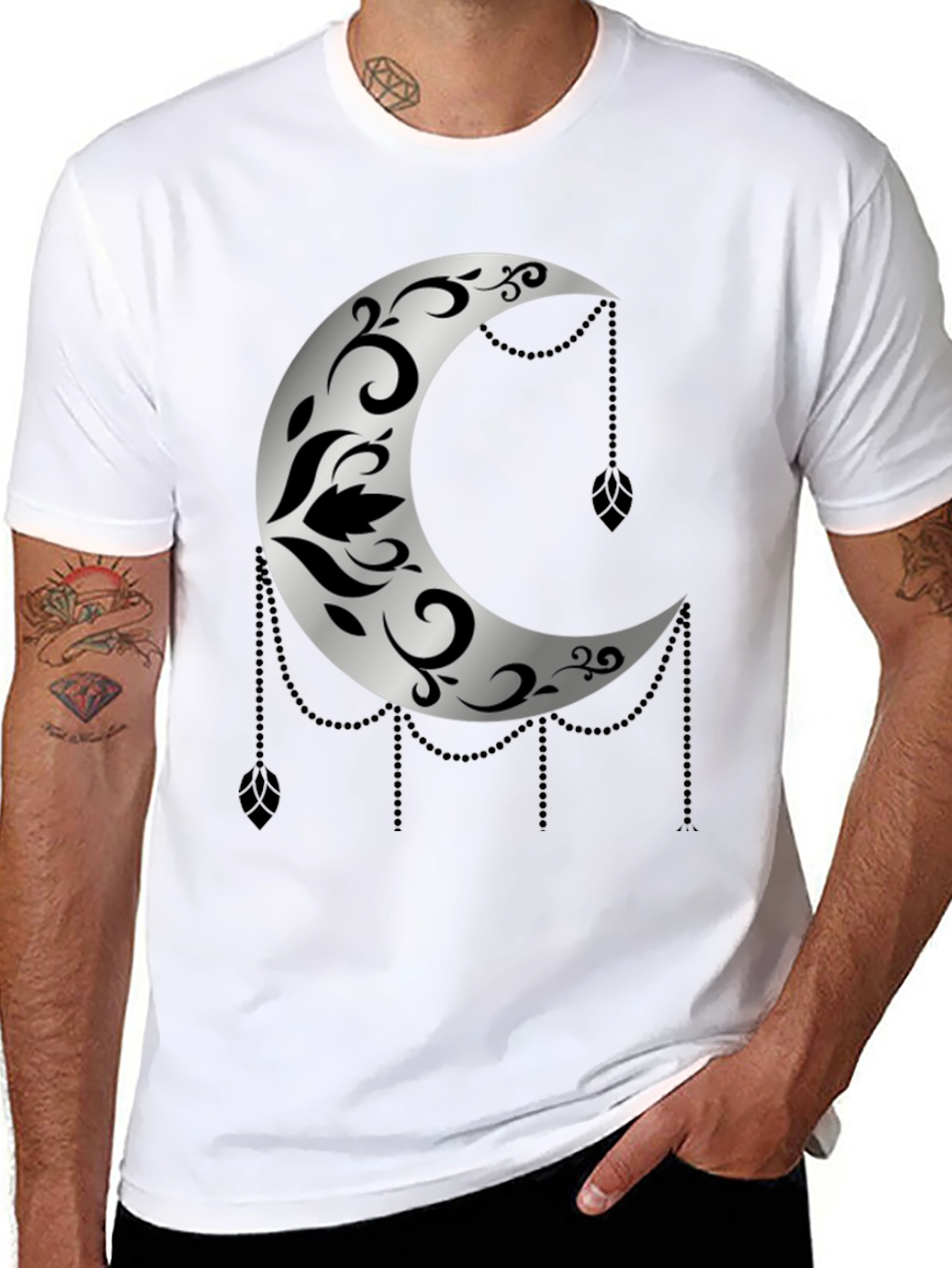 Crescent Moon Graphic Tee - Unique Design