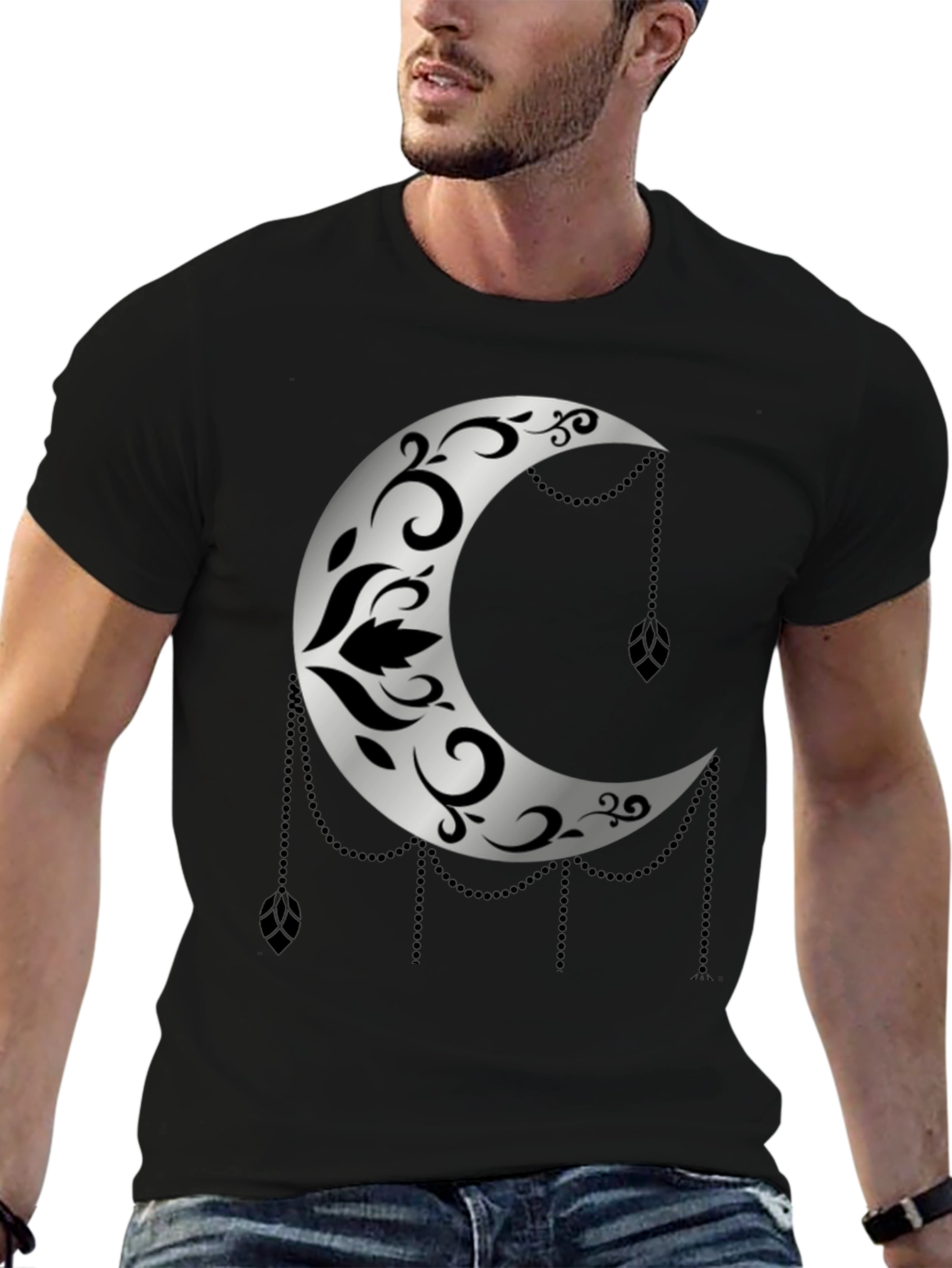 Crescent Moon Graphic Tee - Unique Design