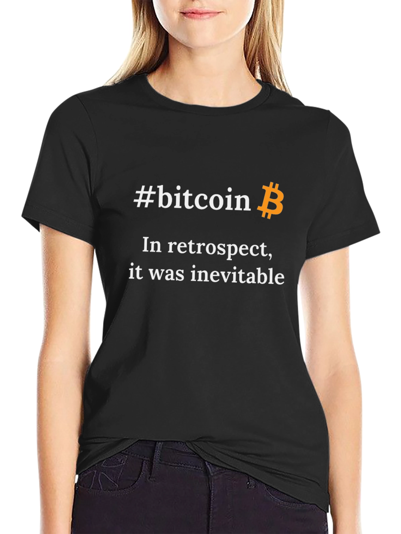 #bitcoin In Retrospect Black Graphic Tee