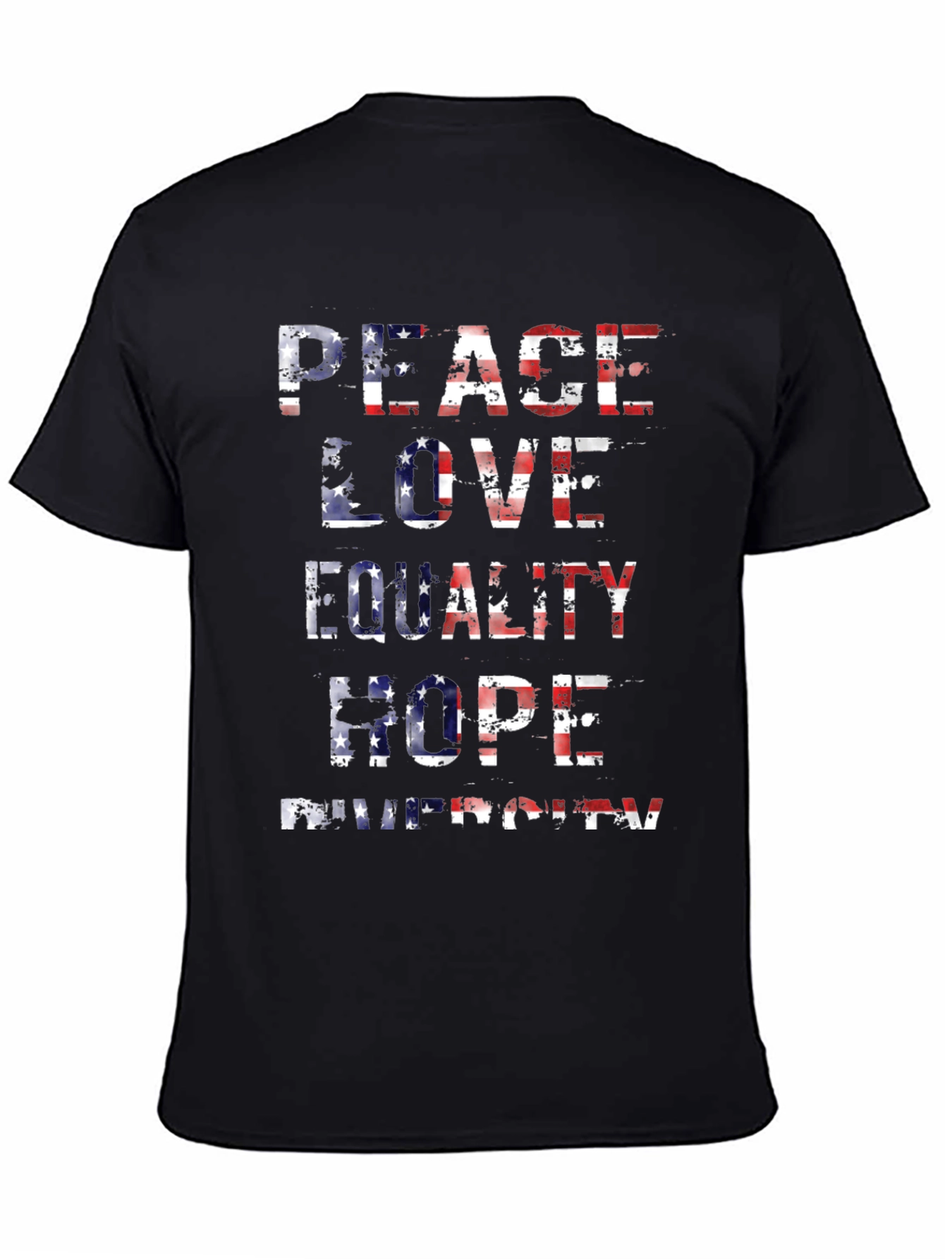 Peace Love Equality American Flag T-Shirt