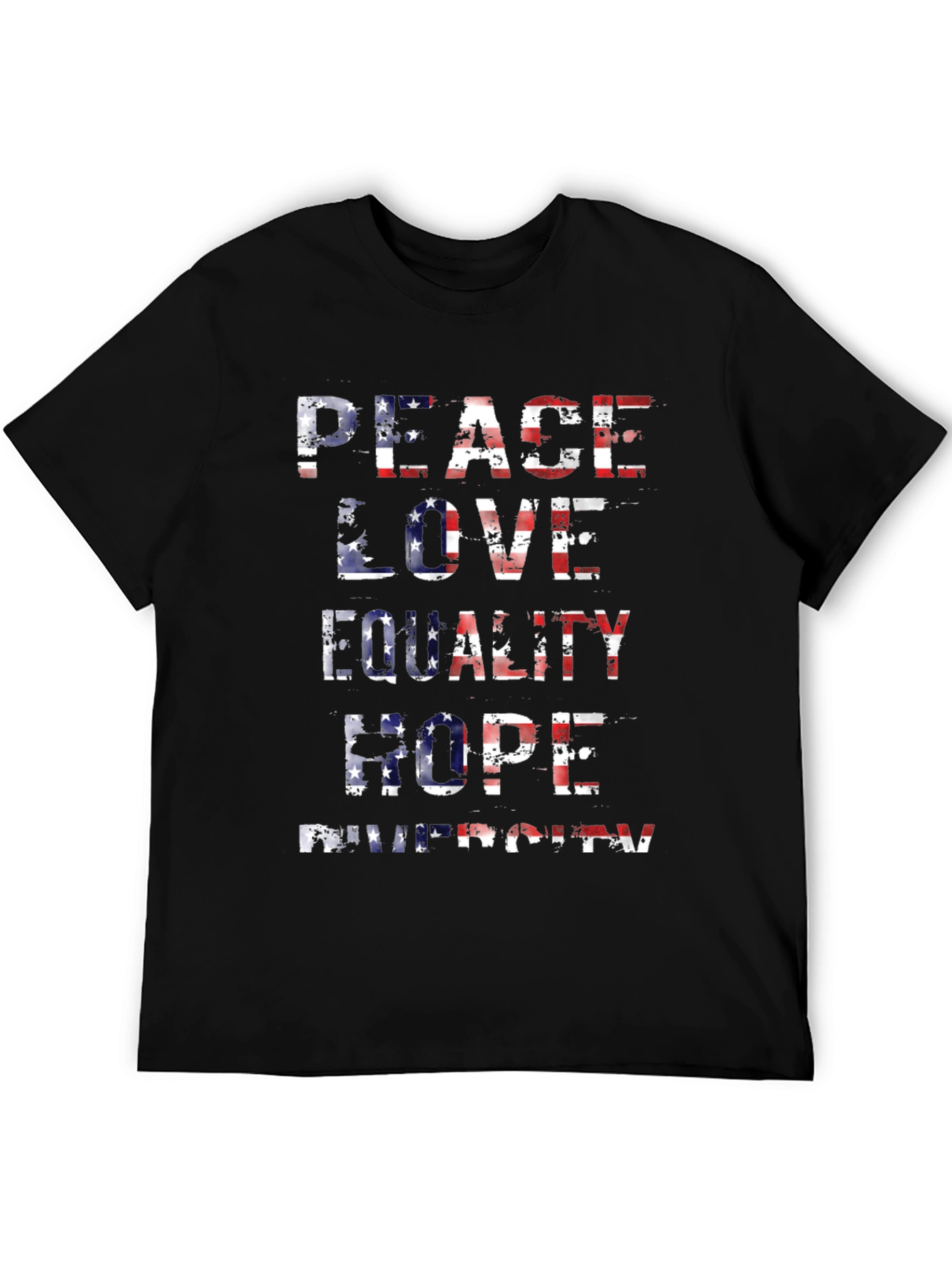 Peace Love Equality American Flag T-Shirt