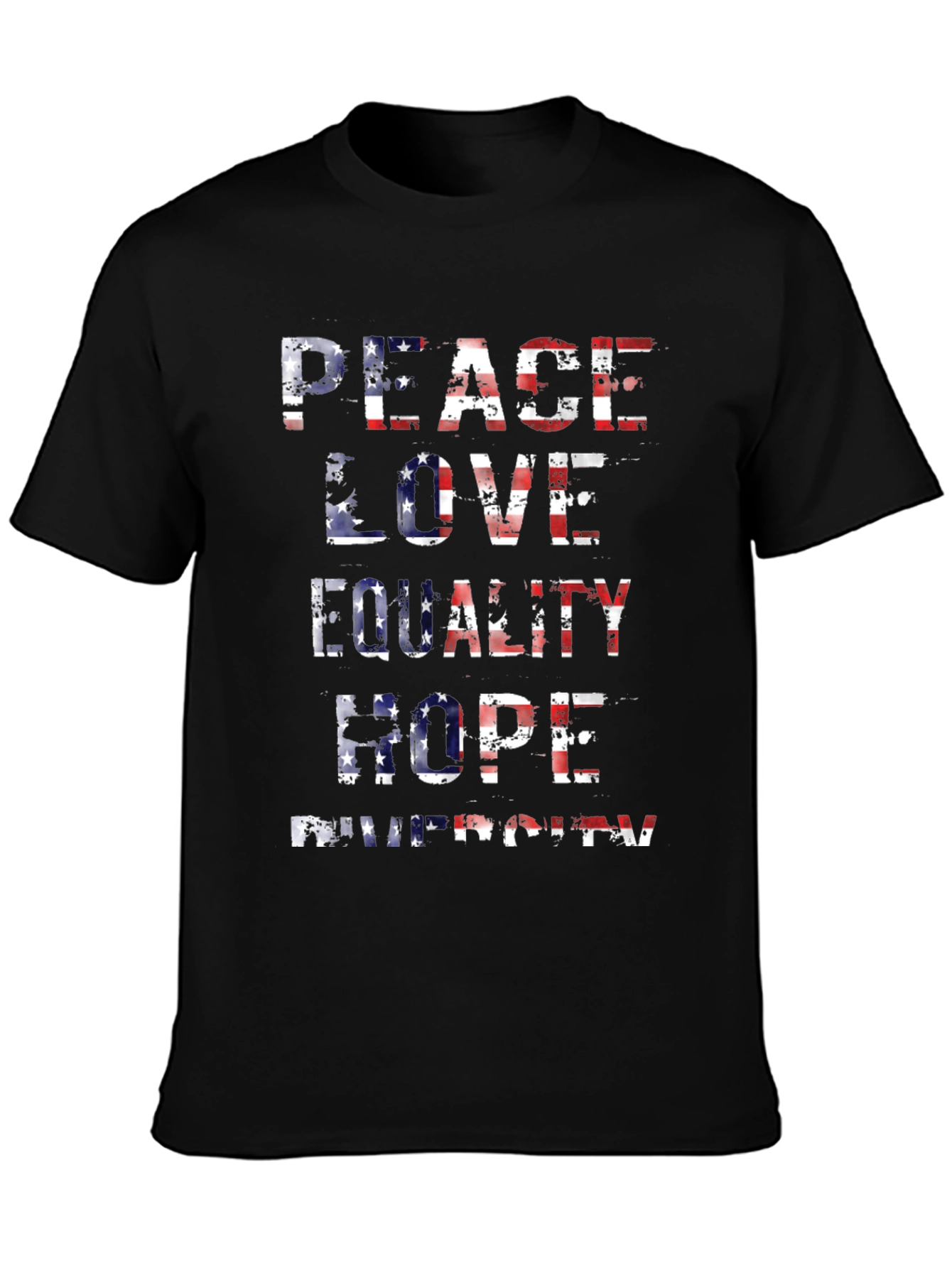 Peace Love Equality American Flag T-Shirt