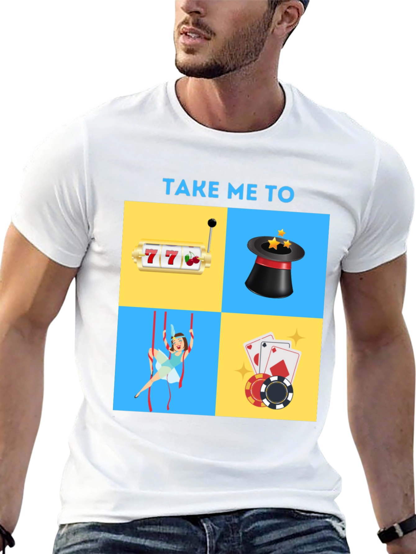 Casino Adventure Graphic Tee - Lucky Charm Shirt