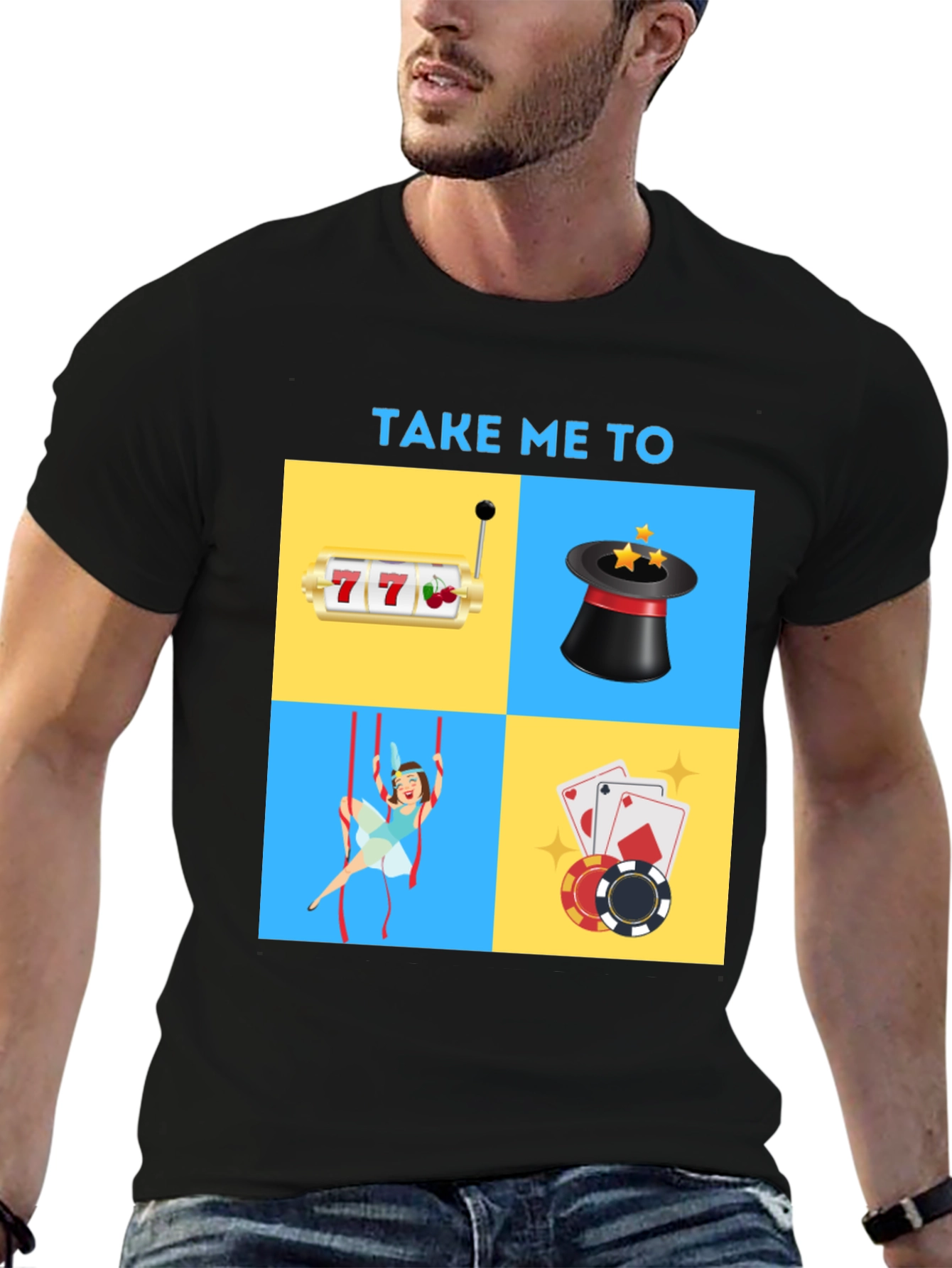 Casino Adventure Graphic Tee - Lucky Charm Shirt
