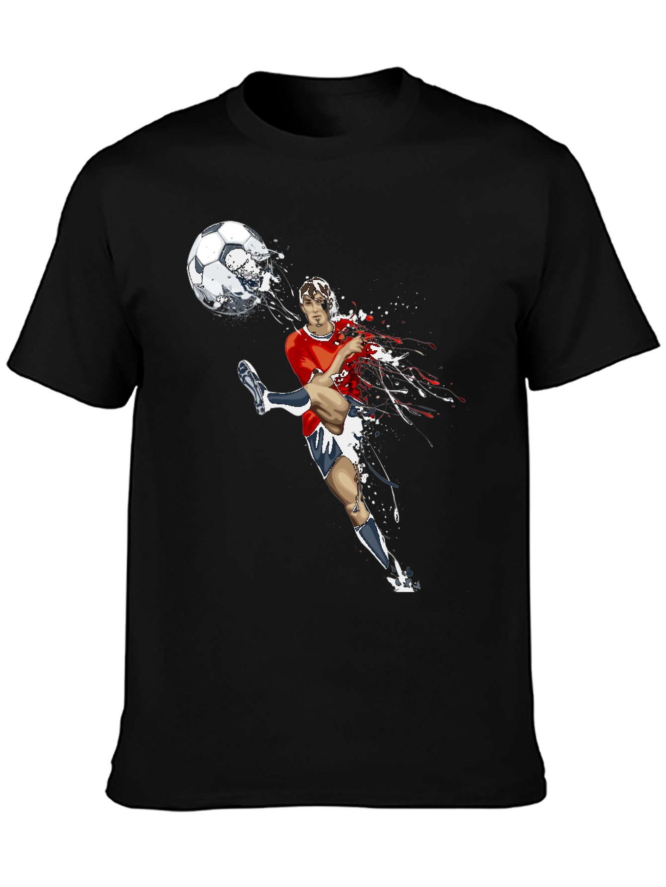Soccer Kick Graphic Tee - Black