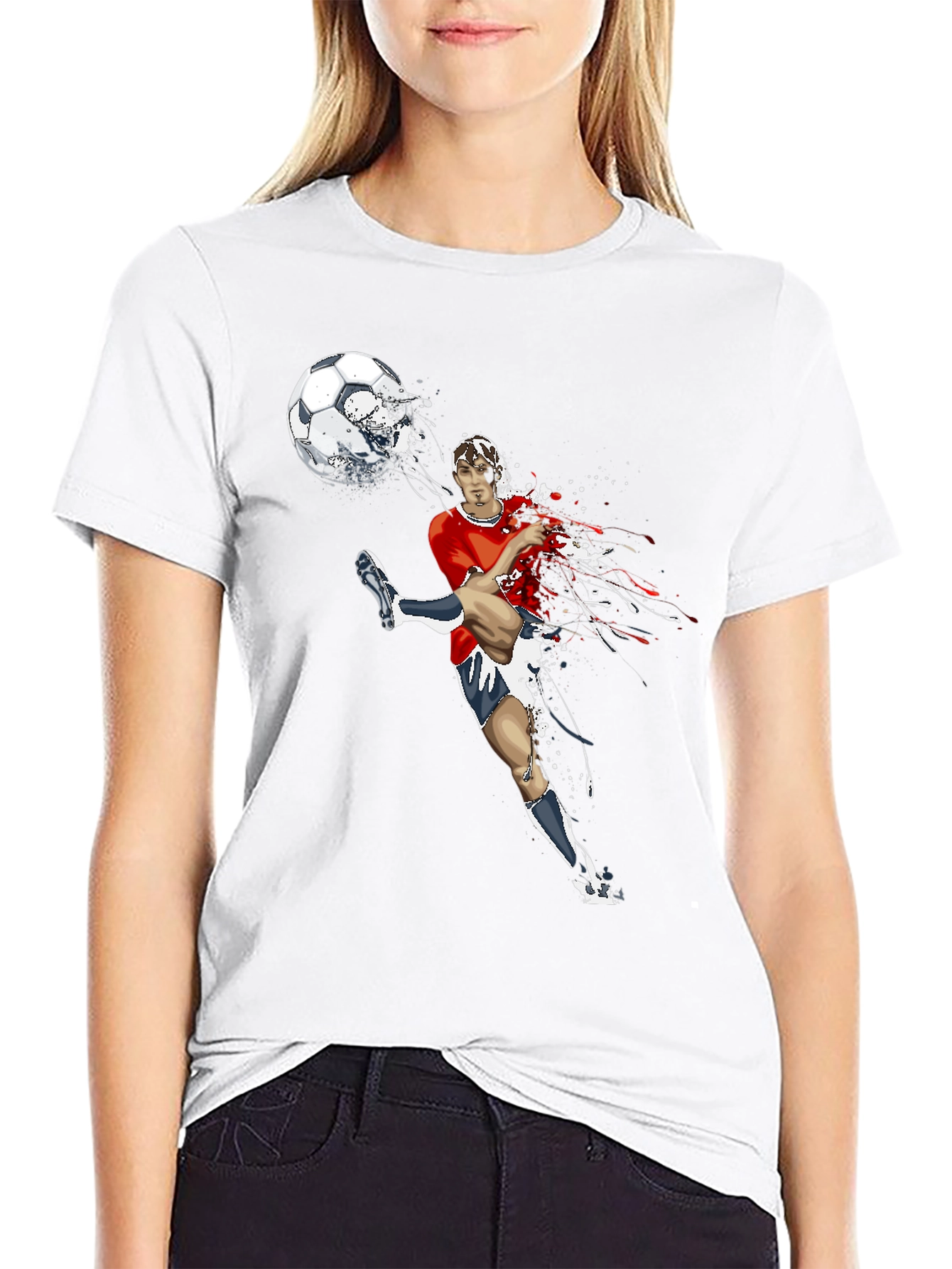 Soccer Kick Graphic Tee - Black