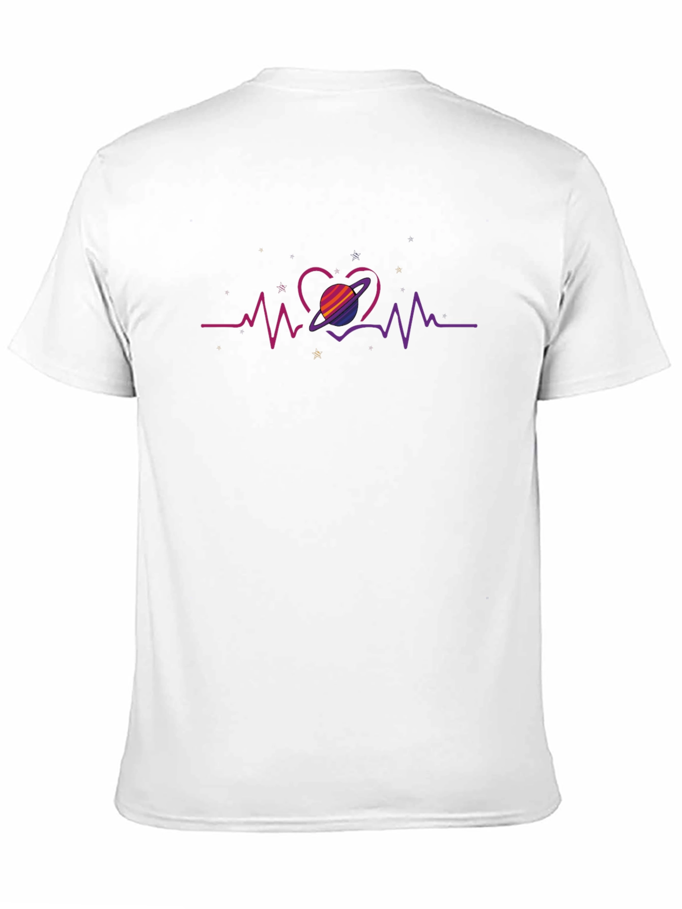 Heartbeat Saturn Graphic Tee - Trendy Comfort