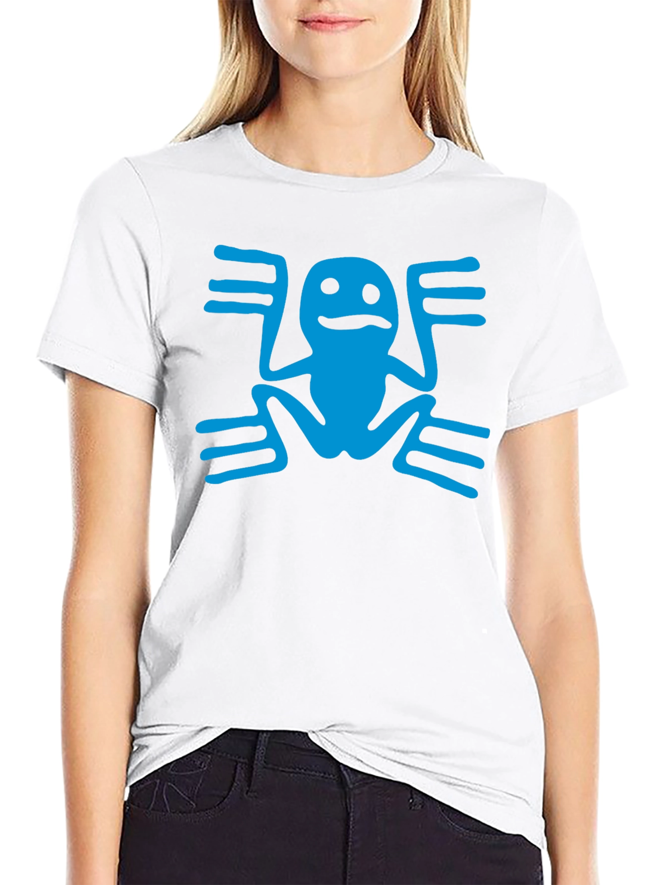 Aztec Frog Graphic T-Shirt - Black