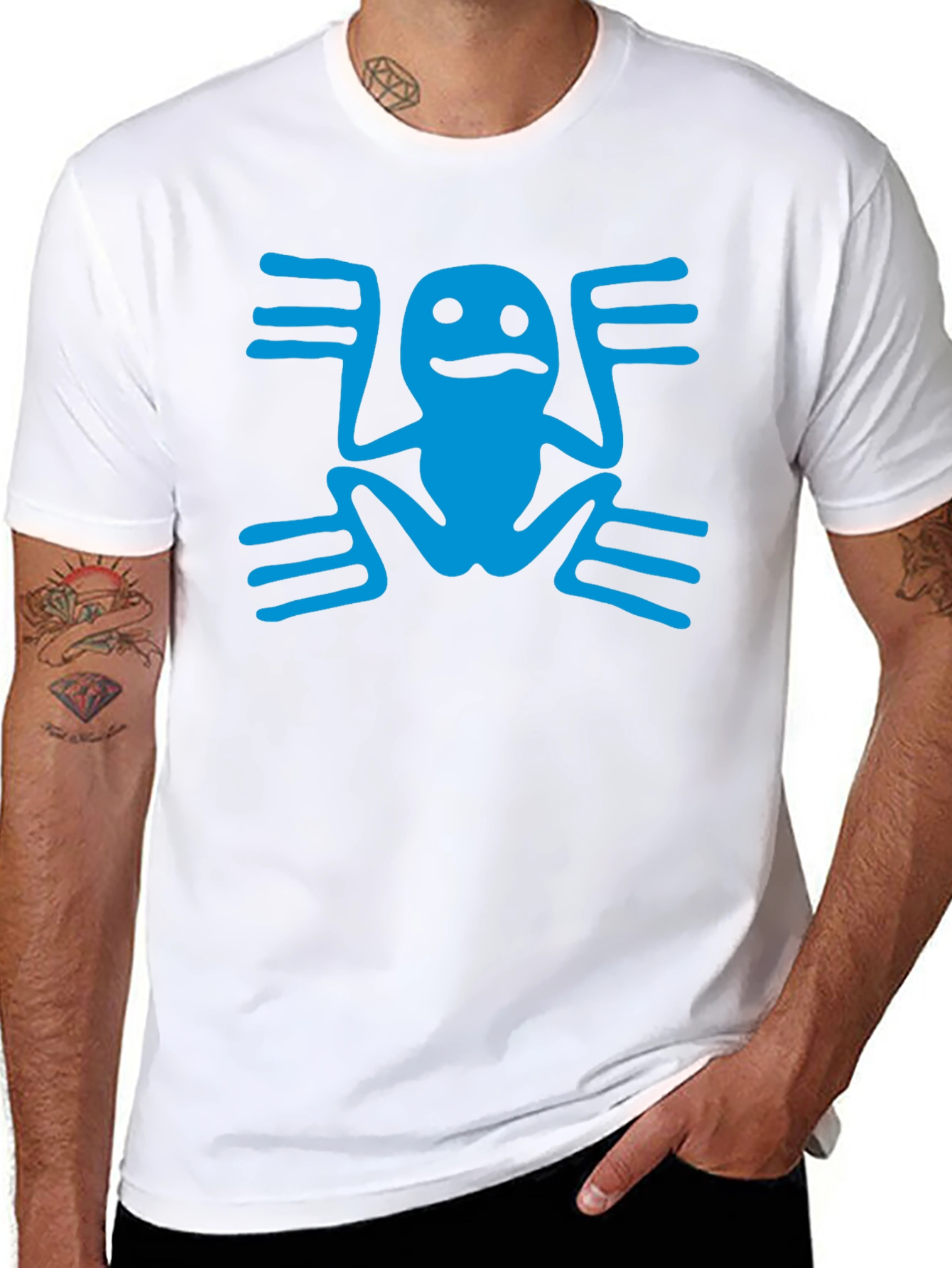 Aztec Frog Graphic T-Shirt - Black