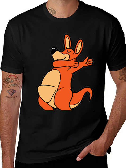 Dabbing Kangaroo Black T-Shirt
