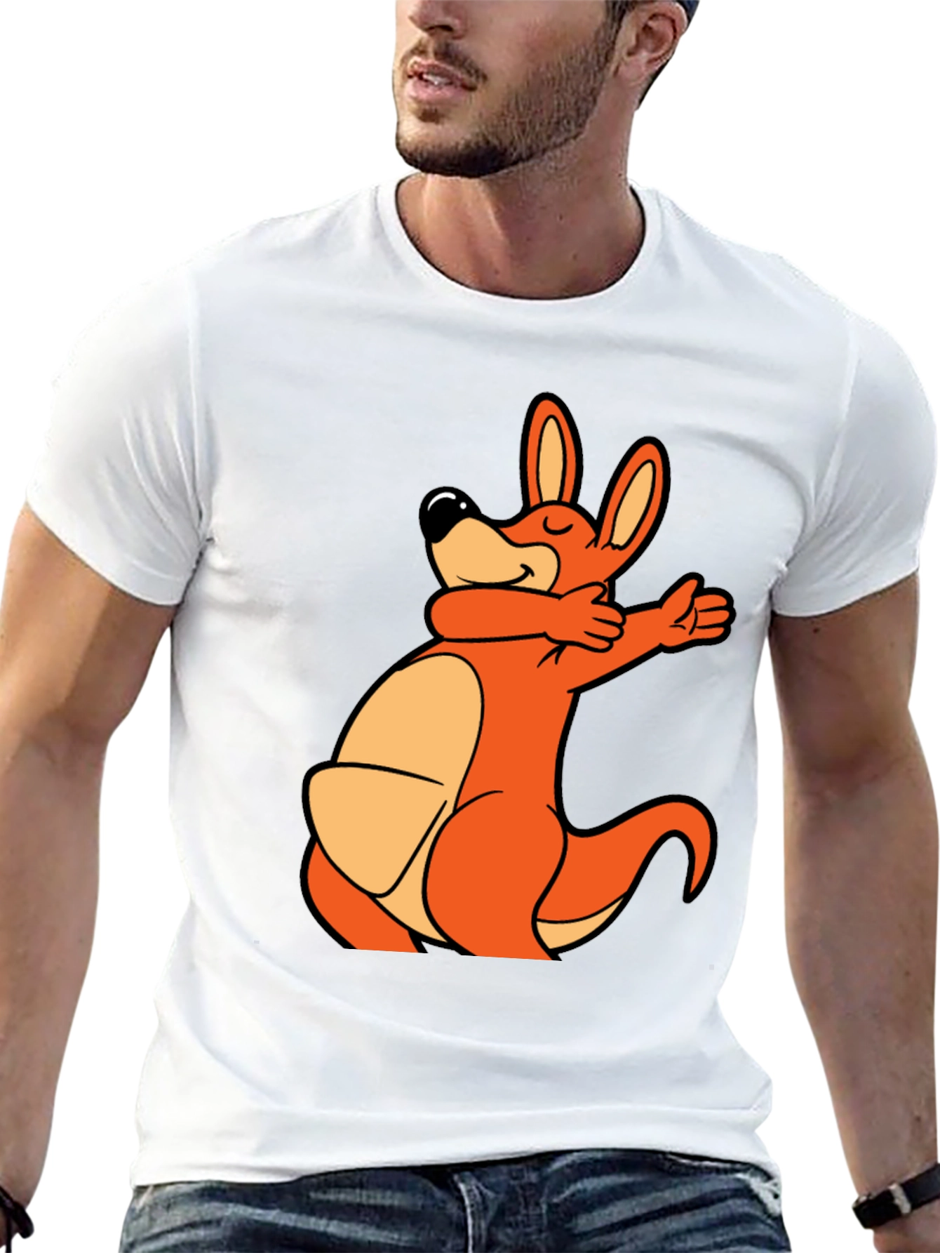 Dabbing Kangaroo Black T-Shirt