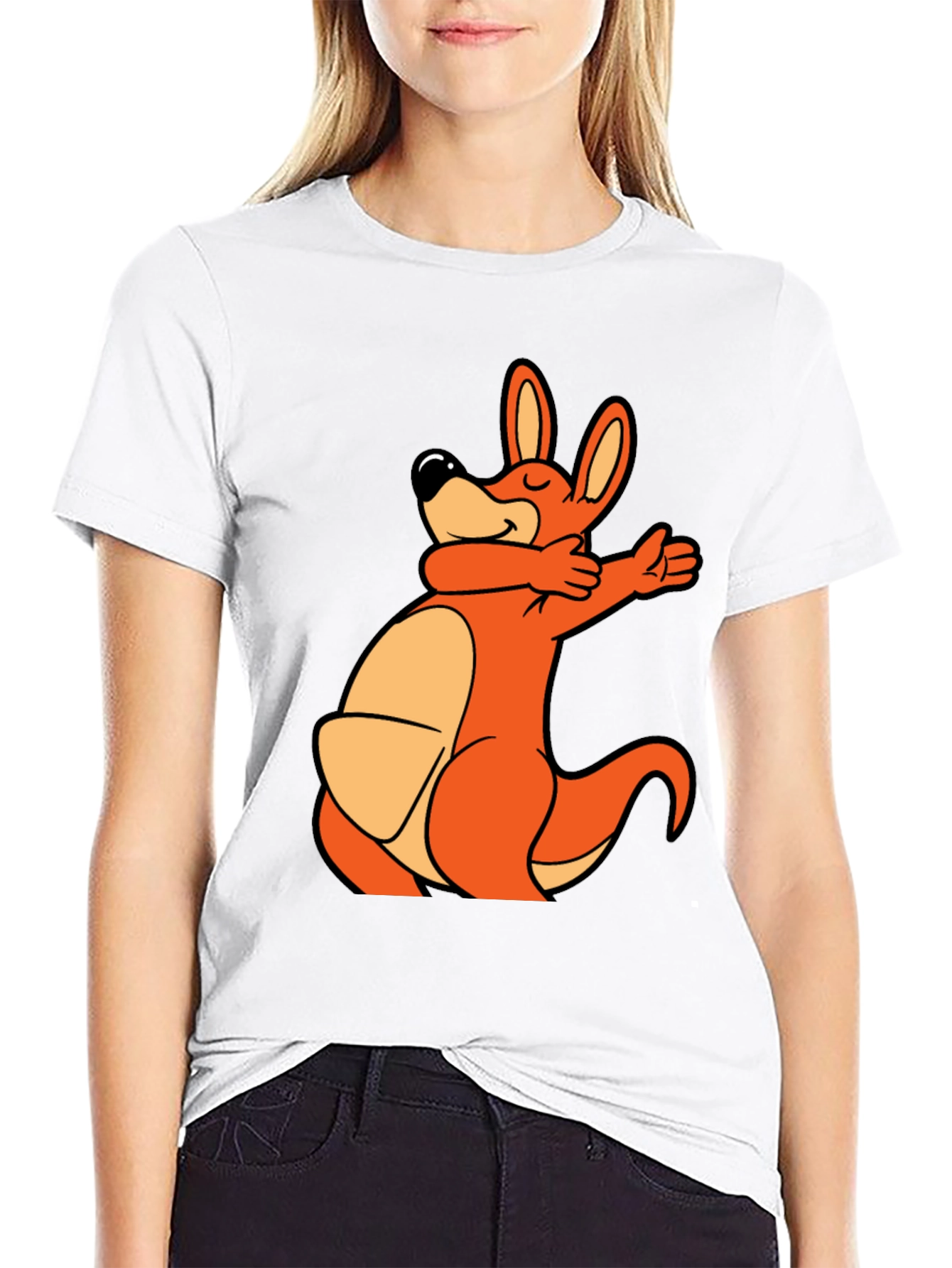 Dabbing Kangaroo Black T-Shirt