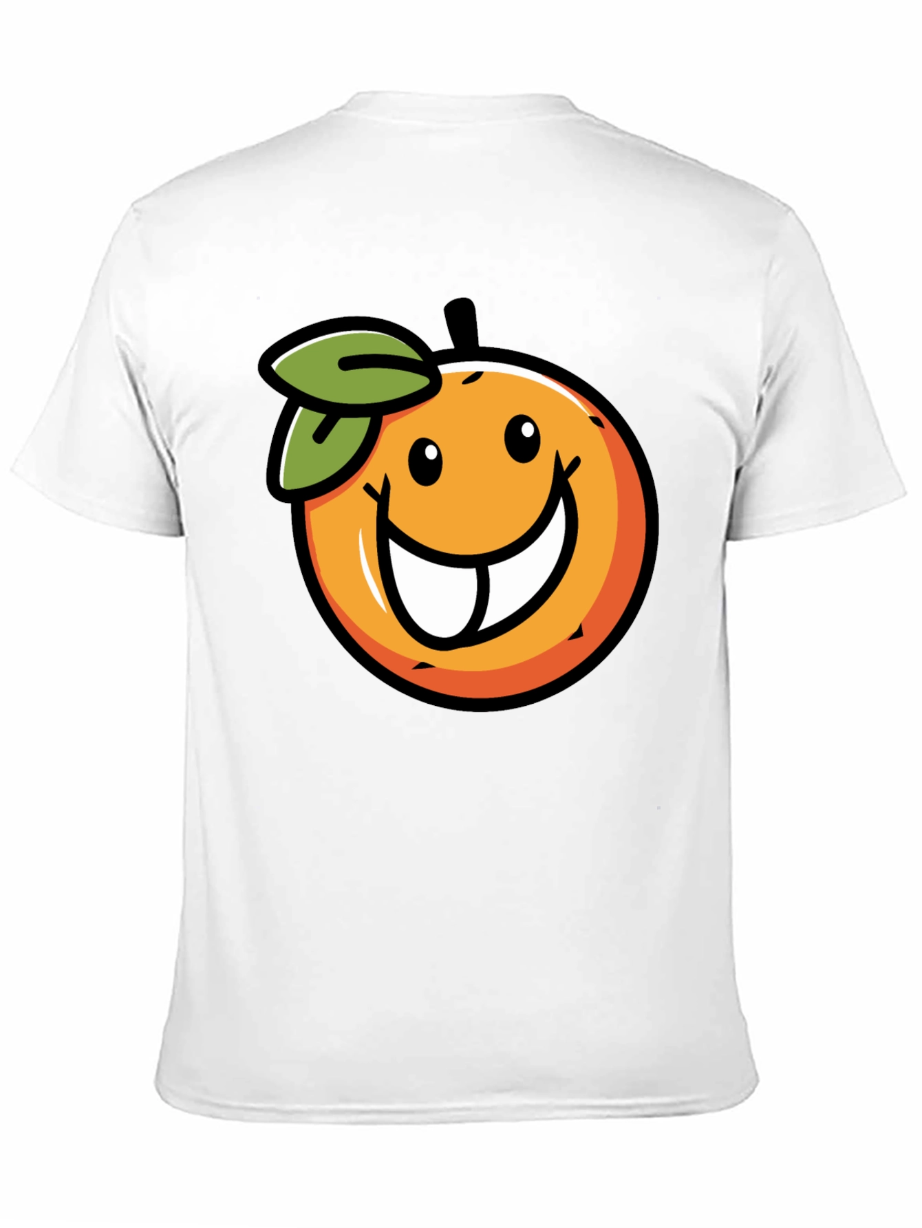 Funny Orange Face Graphic Print T-Shirt