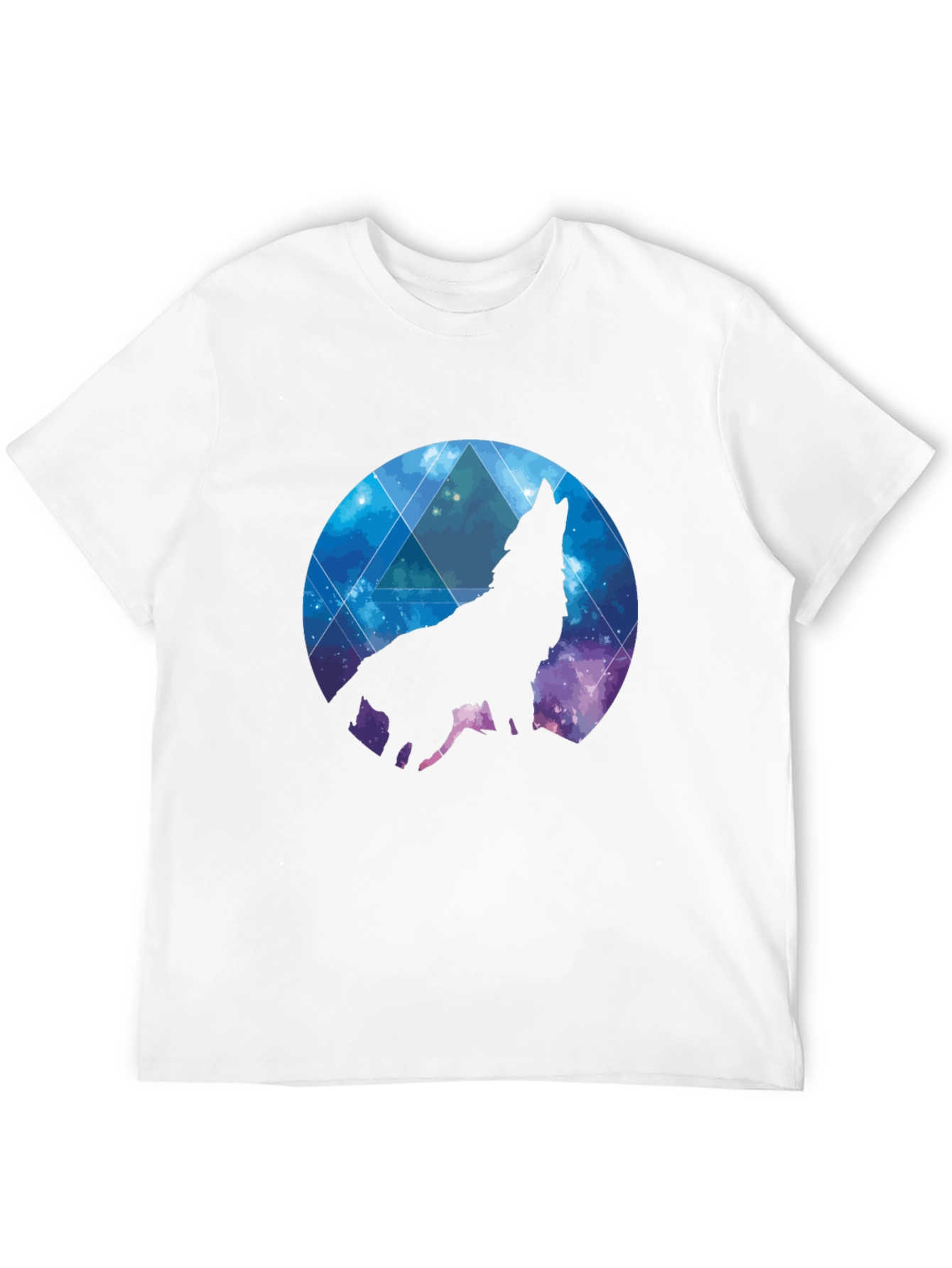 Wolf Galaxy T-Shirt - Black Cotton Tee