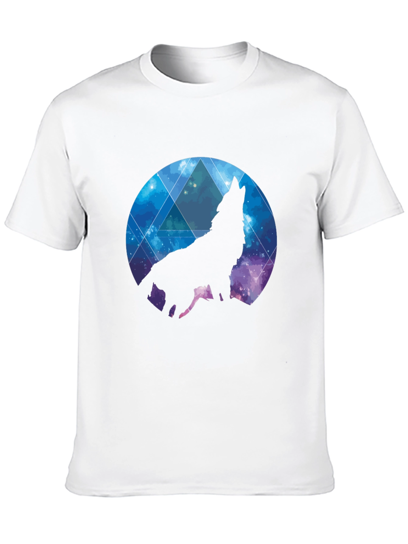 Wolf Galaxy T-Shirt - Black Cotton Tee