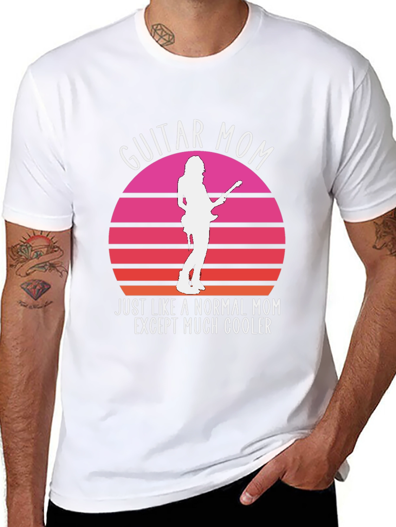 Guitar Mom T-Shirt - Cool Mom Graphic Tee