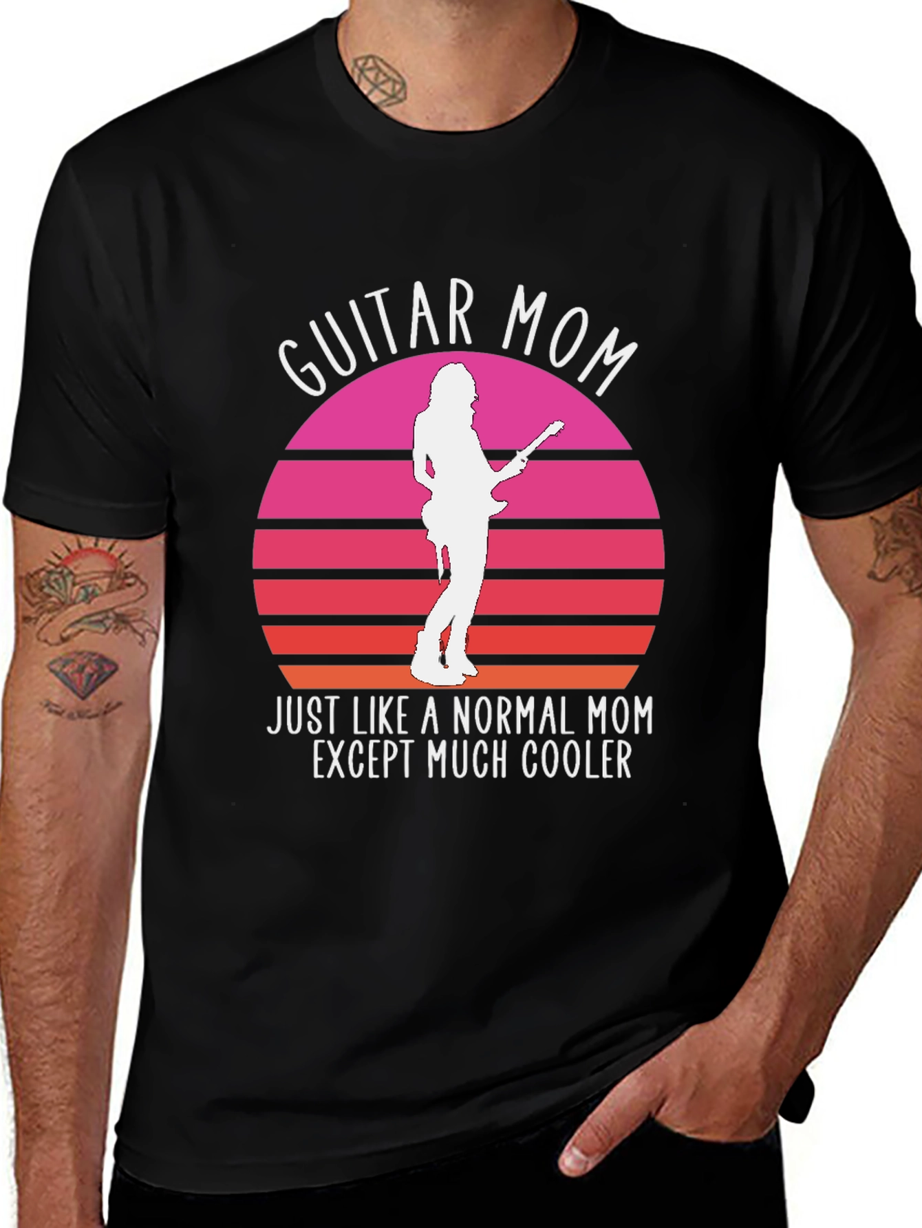 Guitar Mom T-Shirt - Cool Mom Graphic Tee