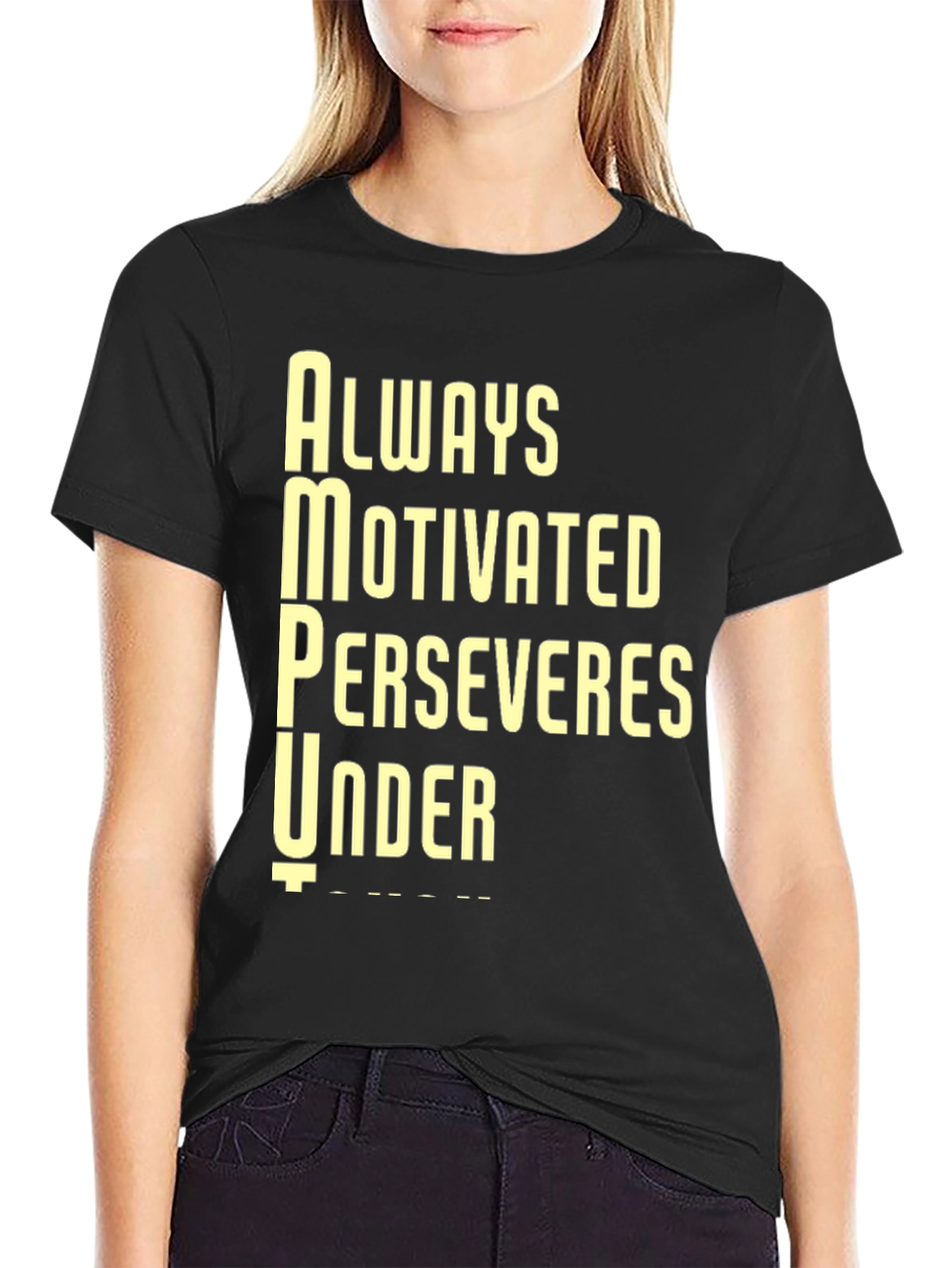 Motivational AMPU Black T-Shirt