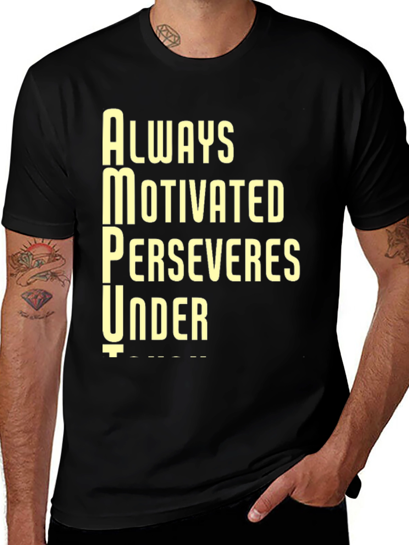 Motivational AMPU Black T-Shirt
