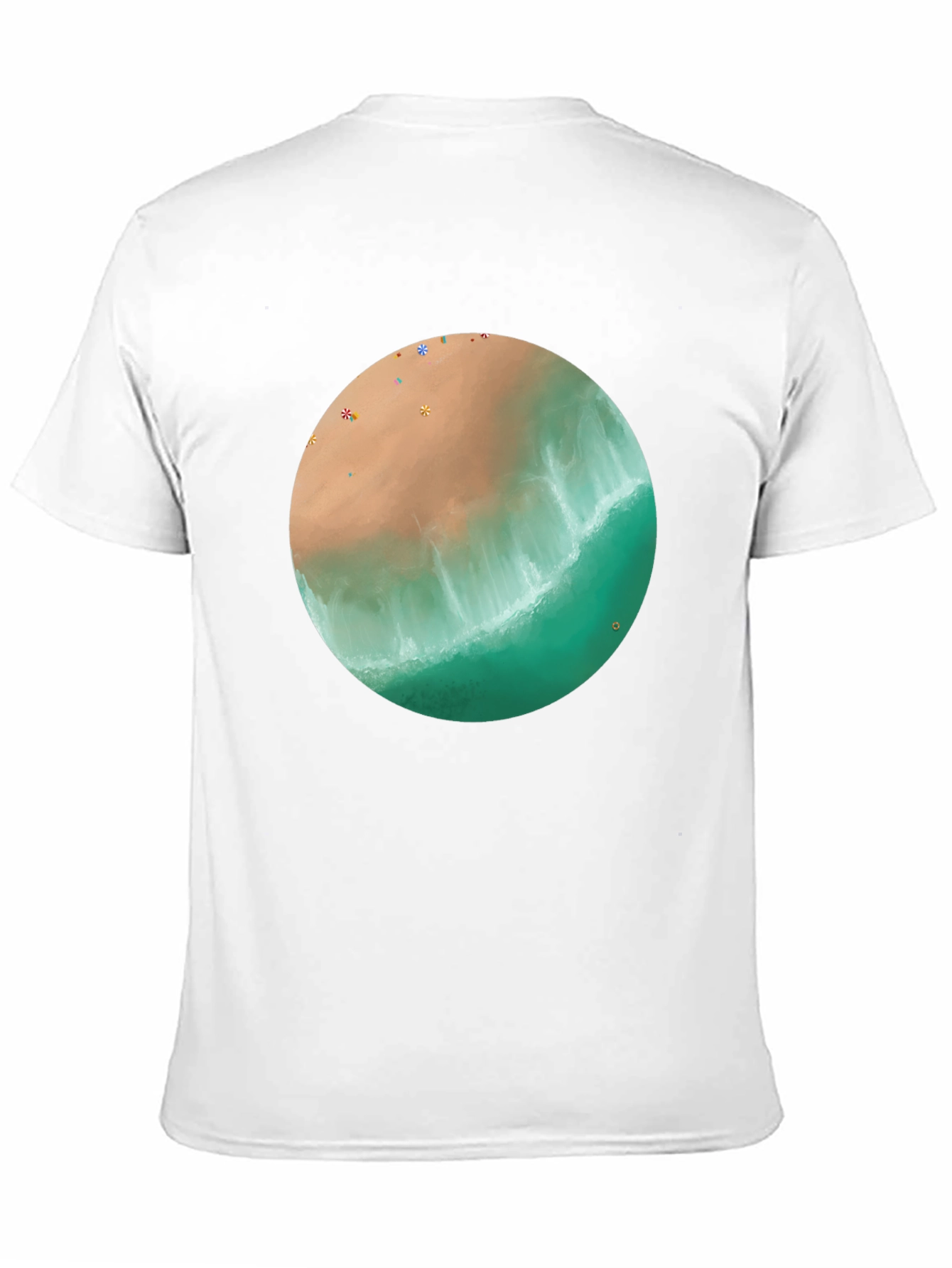 Beach Scene Graphic Tee - Soft Cotton Shirt
