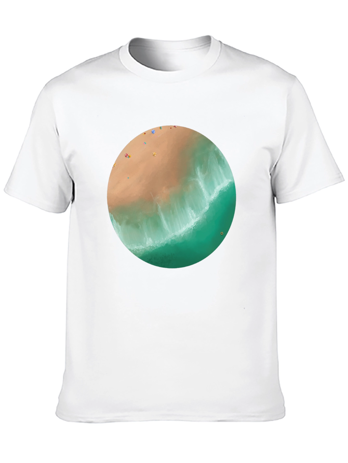 Beach Scene Graphic Tee - Soft Cotton Shirt