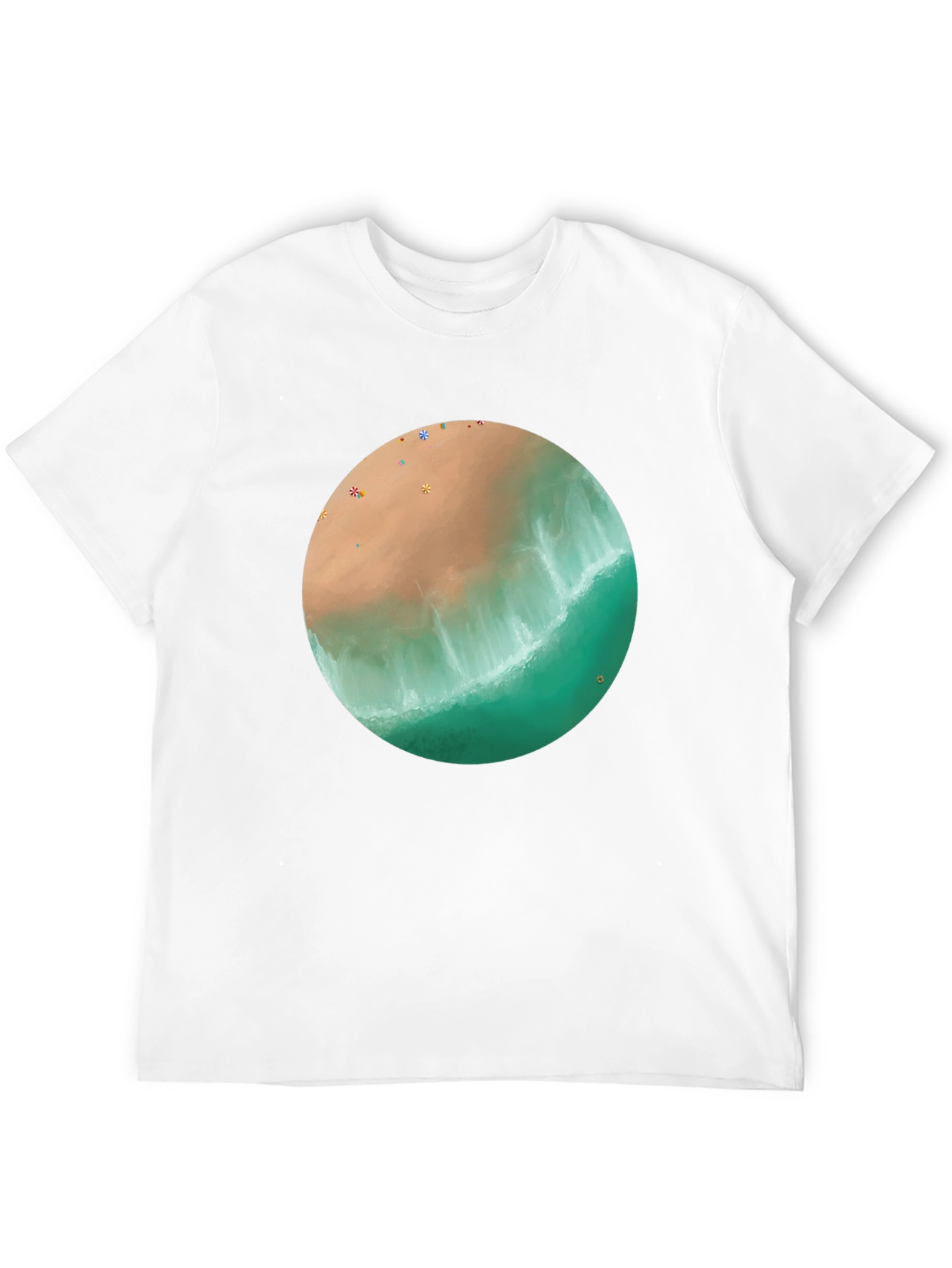 Beach Scene Graphic Tee - Soft Cotton Shirt