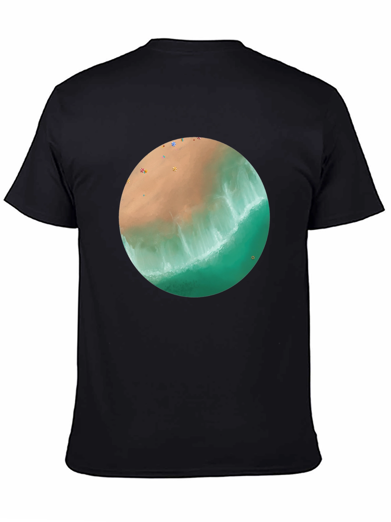 Beach Scene Graphic Tee - Soft Cotton Shirt