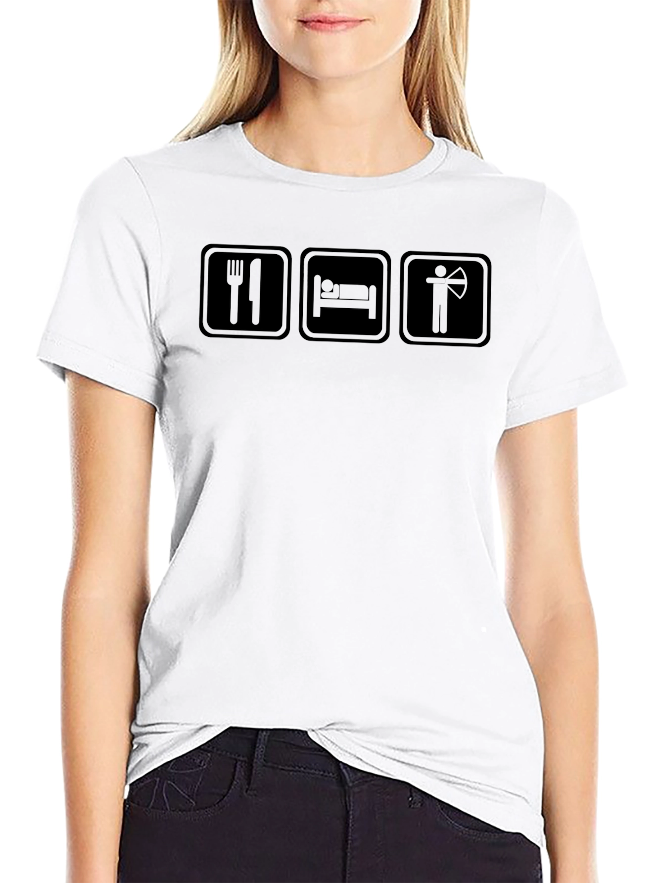 Eat Sleep Archery - Black Graphic T-Shirt