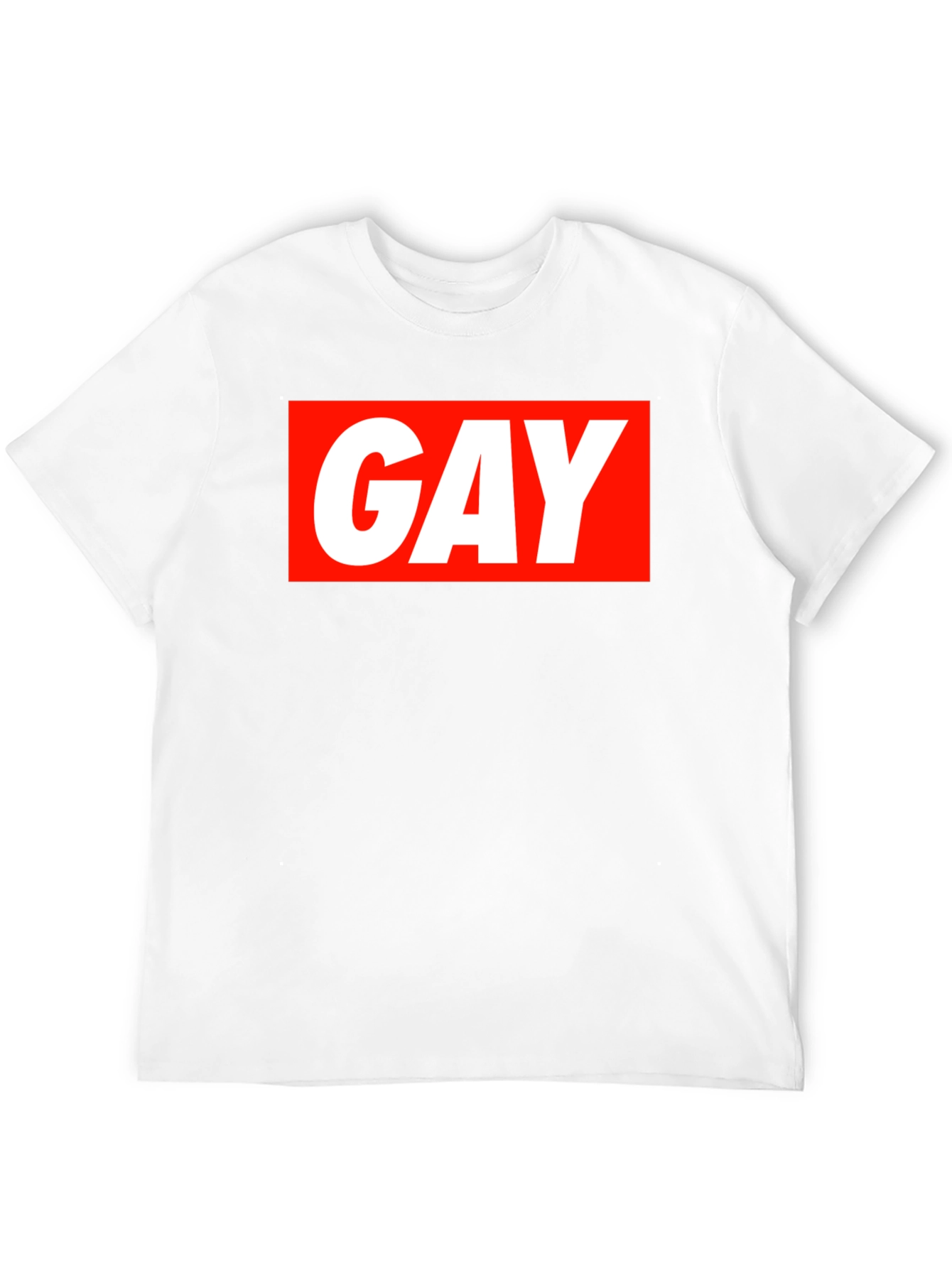 Bold GAY Graphic Tee - Statement T-Shirt