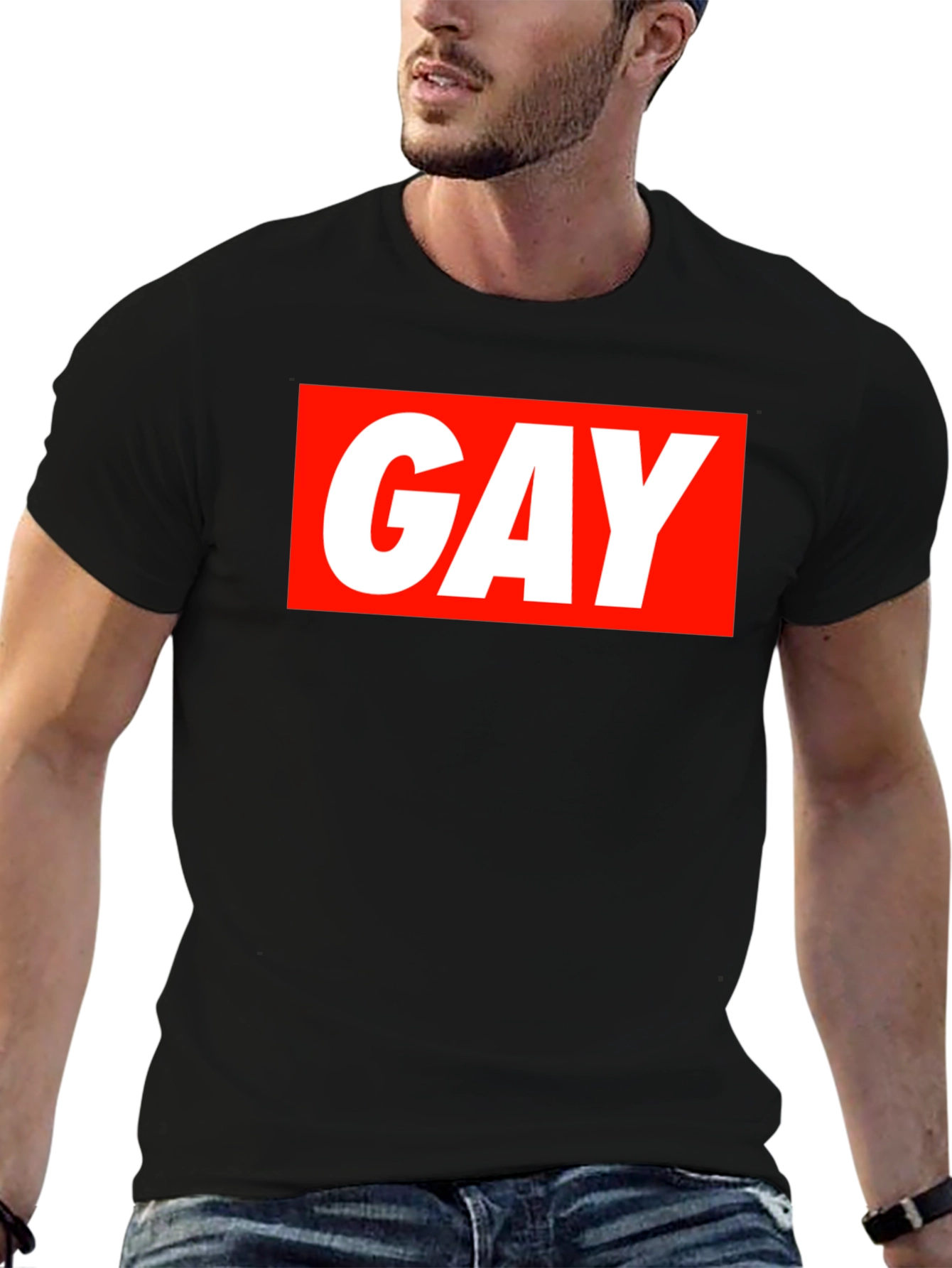 Bold GAY Graphic Tee - Statement T-Shirt