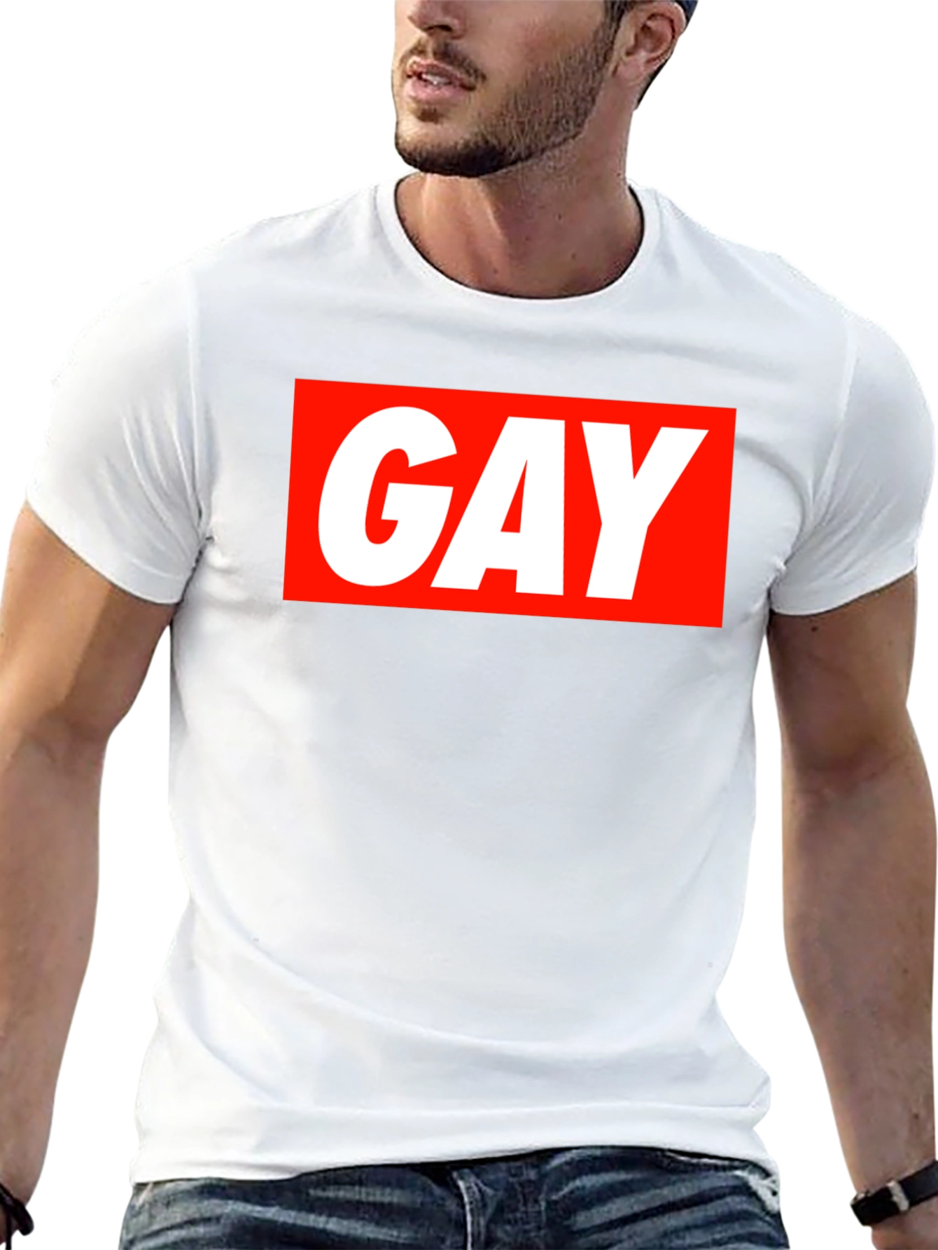 Bold GAY Graphic Tee - Statement T-Shirt