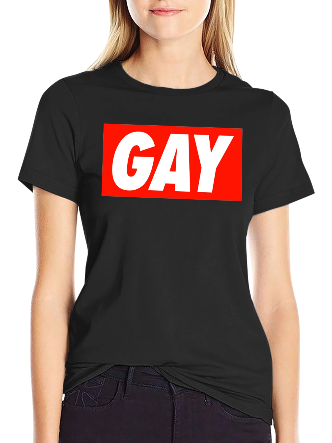 Bold GAY Graphic Tee - Statement T-Shirt