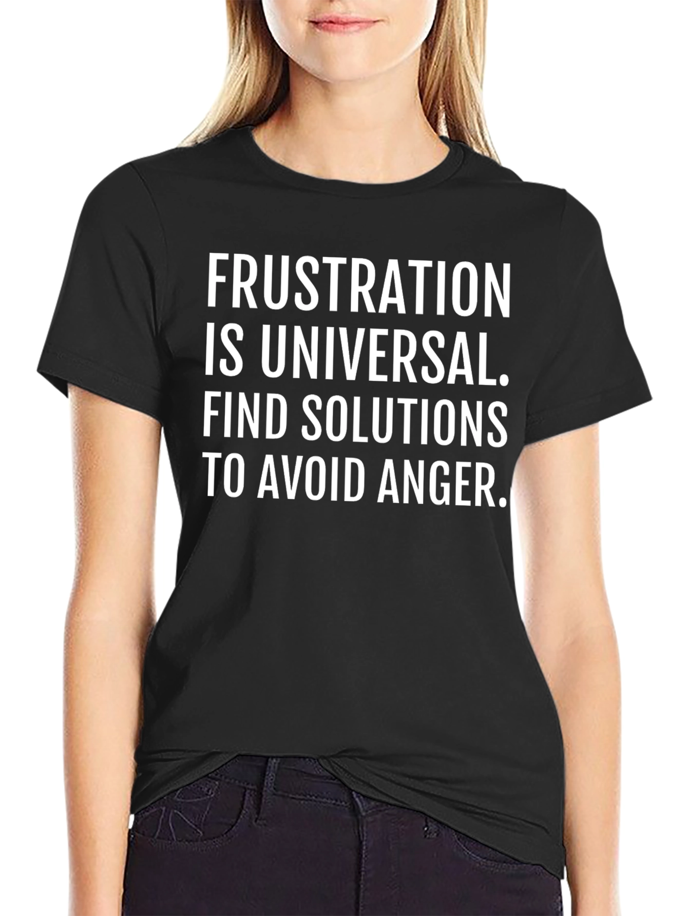 Frustration is Universal Black Graphic T-Shirt