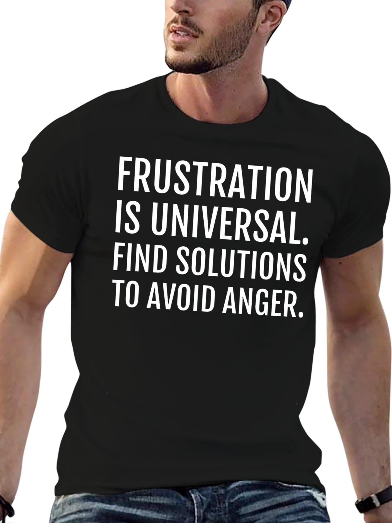 Frustration is Universal Black Graphic T-Shirt