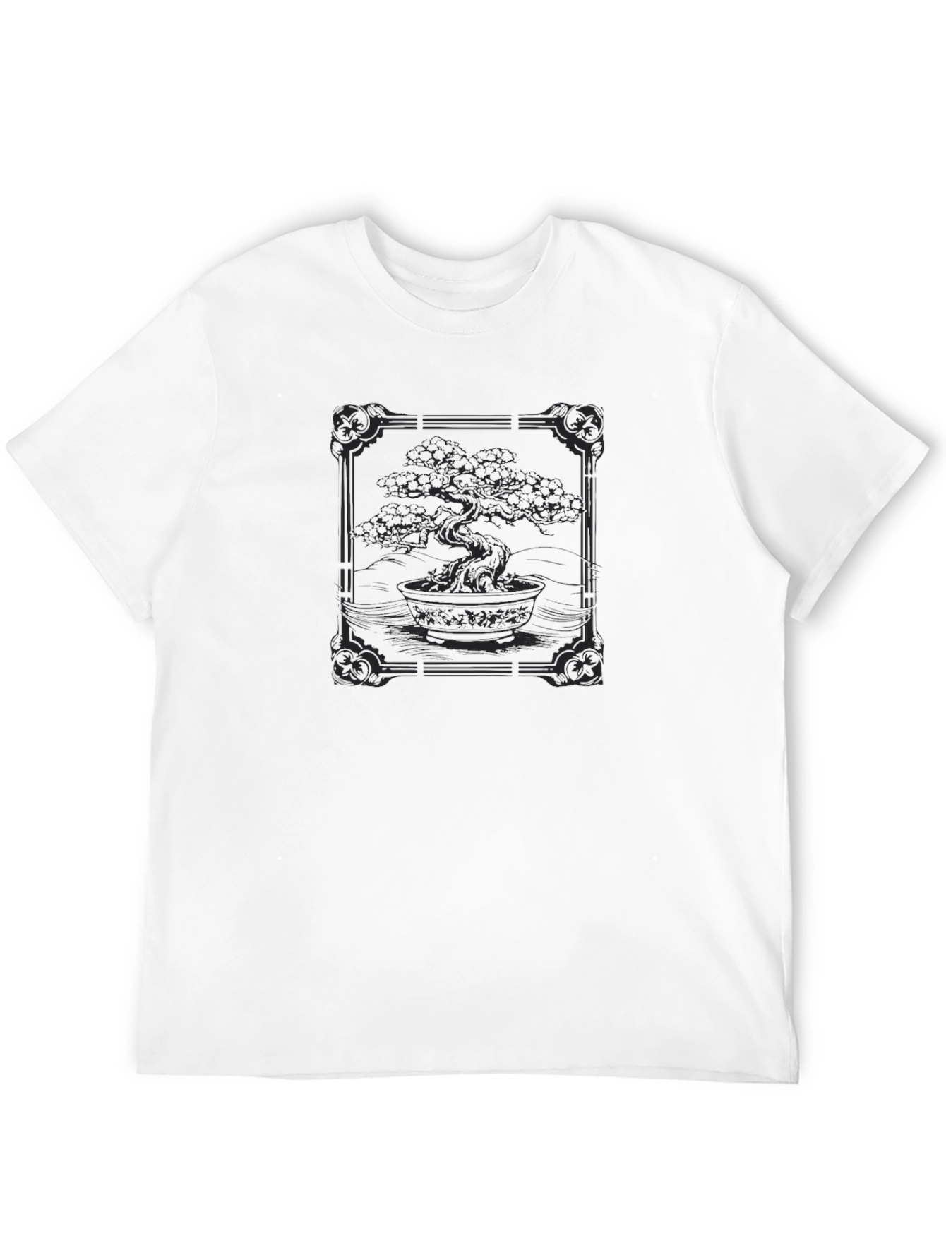 Bonsai Tree Graphic Tee - Stylish Black T-Shirt