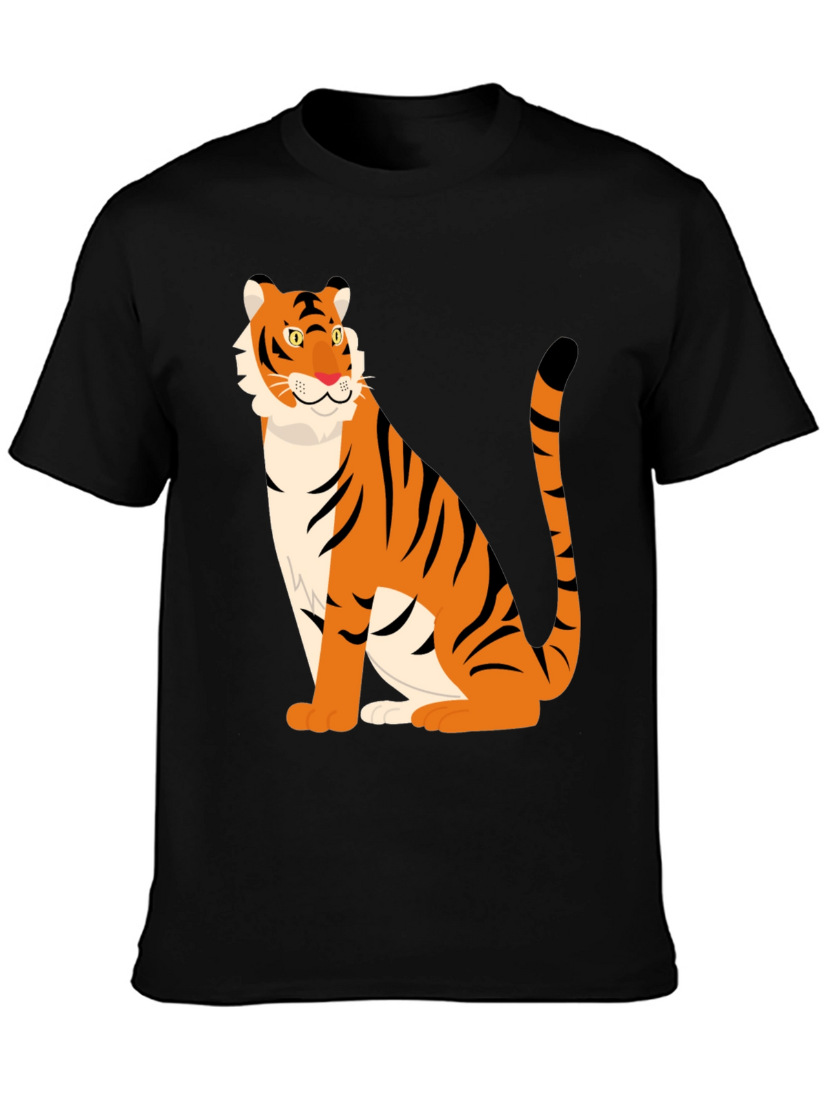 Tiger Graphic Print Black T-Shirt